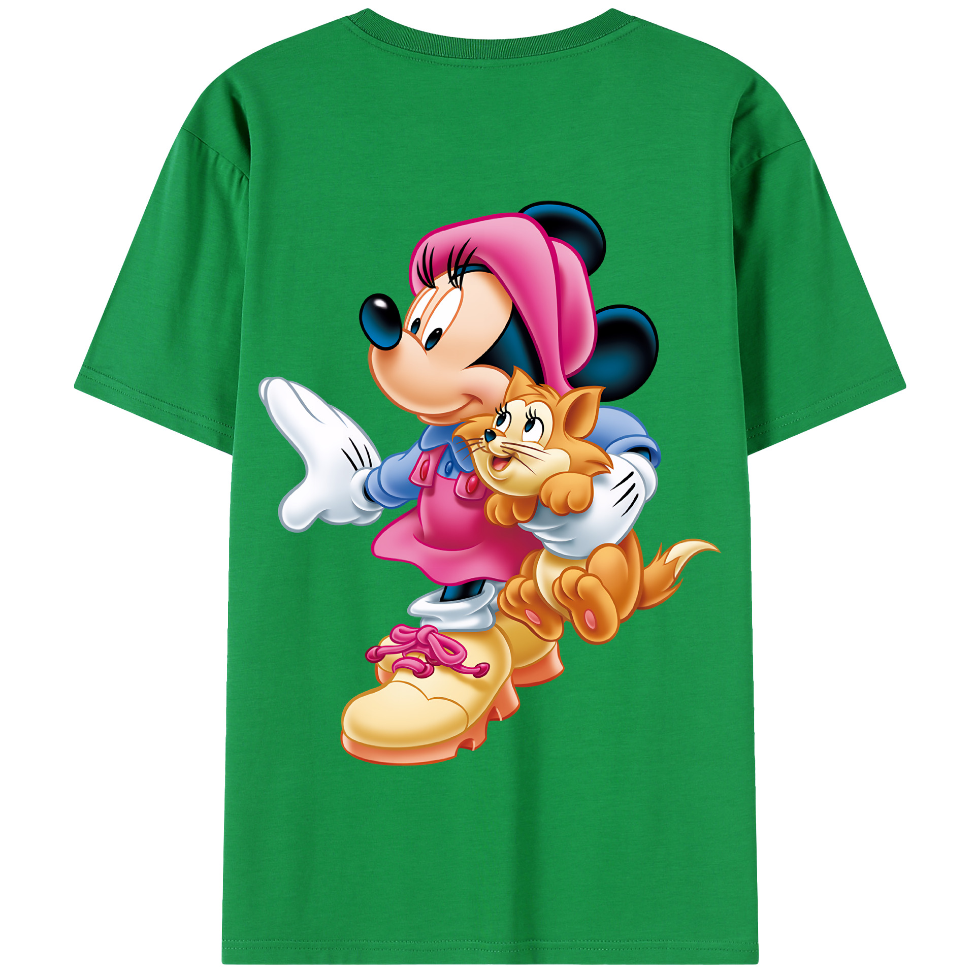 （画像用） ミッキーマウス Mickey Mouse 綿100％半袖Tシャツ（背面プリント）