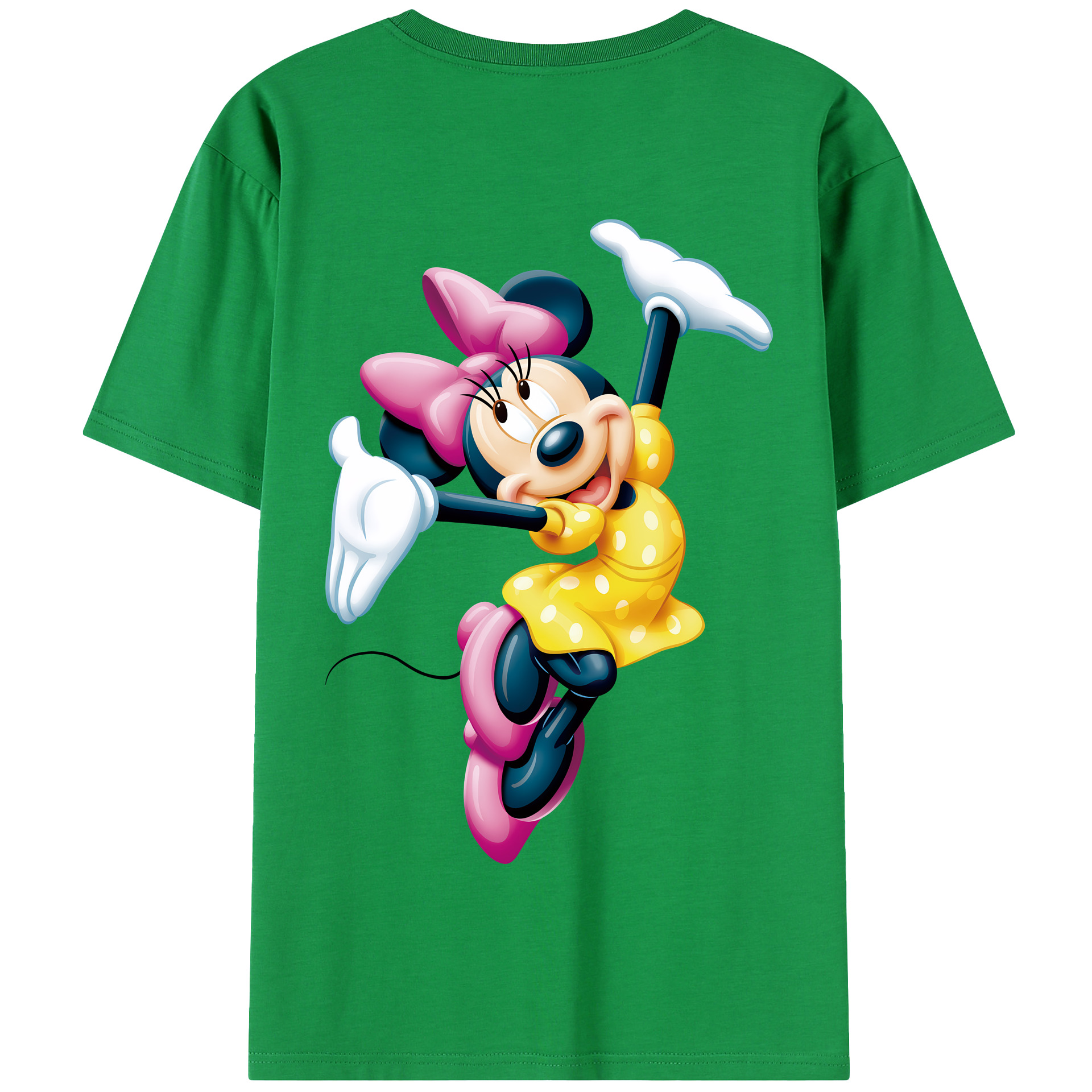 （画像用） ミッキーマウス Mickey Mouse 綿100％半袖Tシャツ（背面プリント）