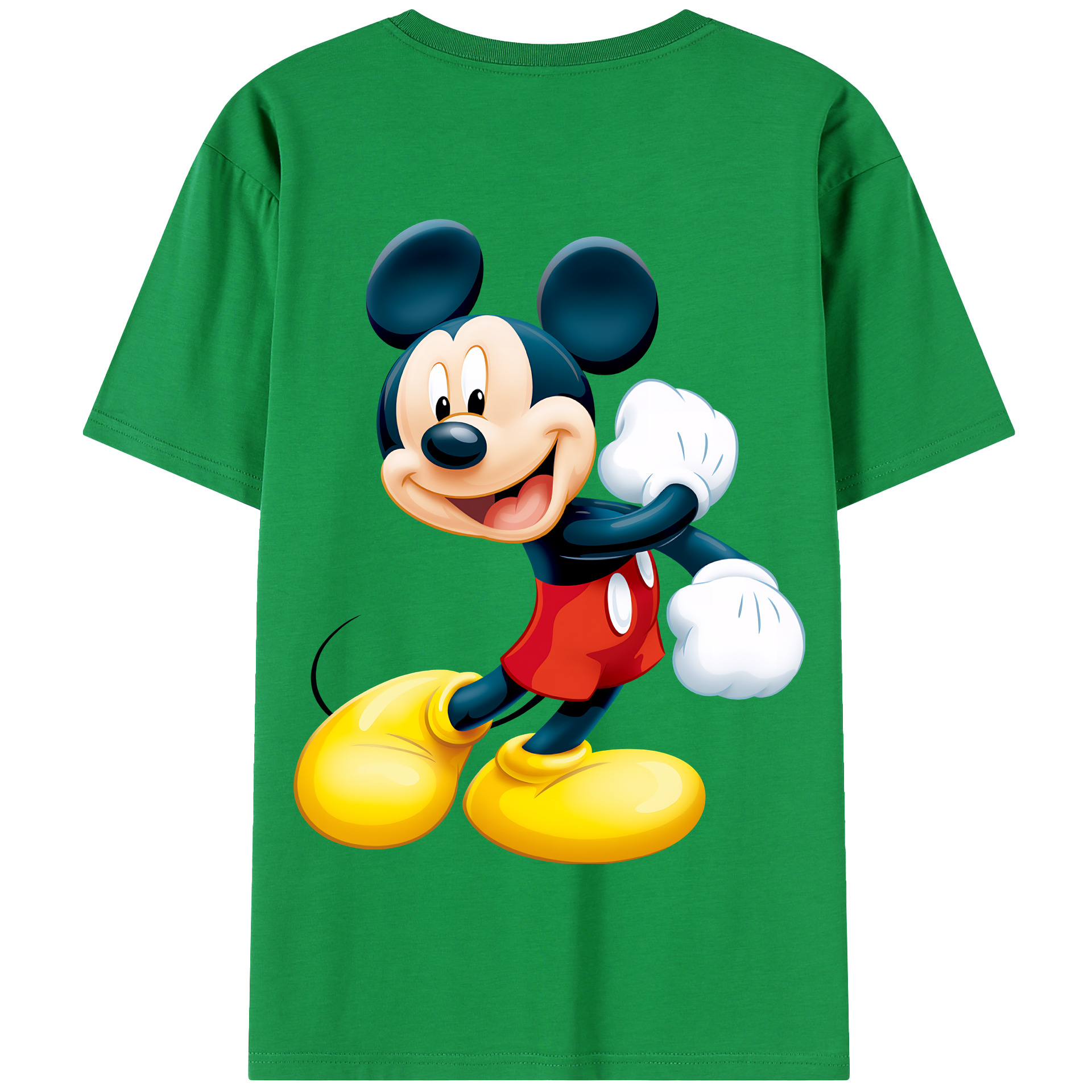 （画像用） ミッキーマウス Mickey Mouse 綿100％半袖Tシャツ（背面プリント）