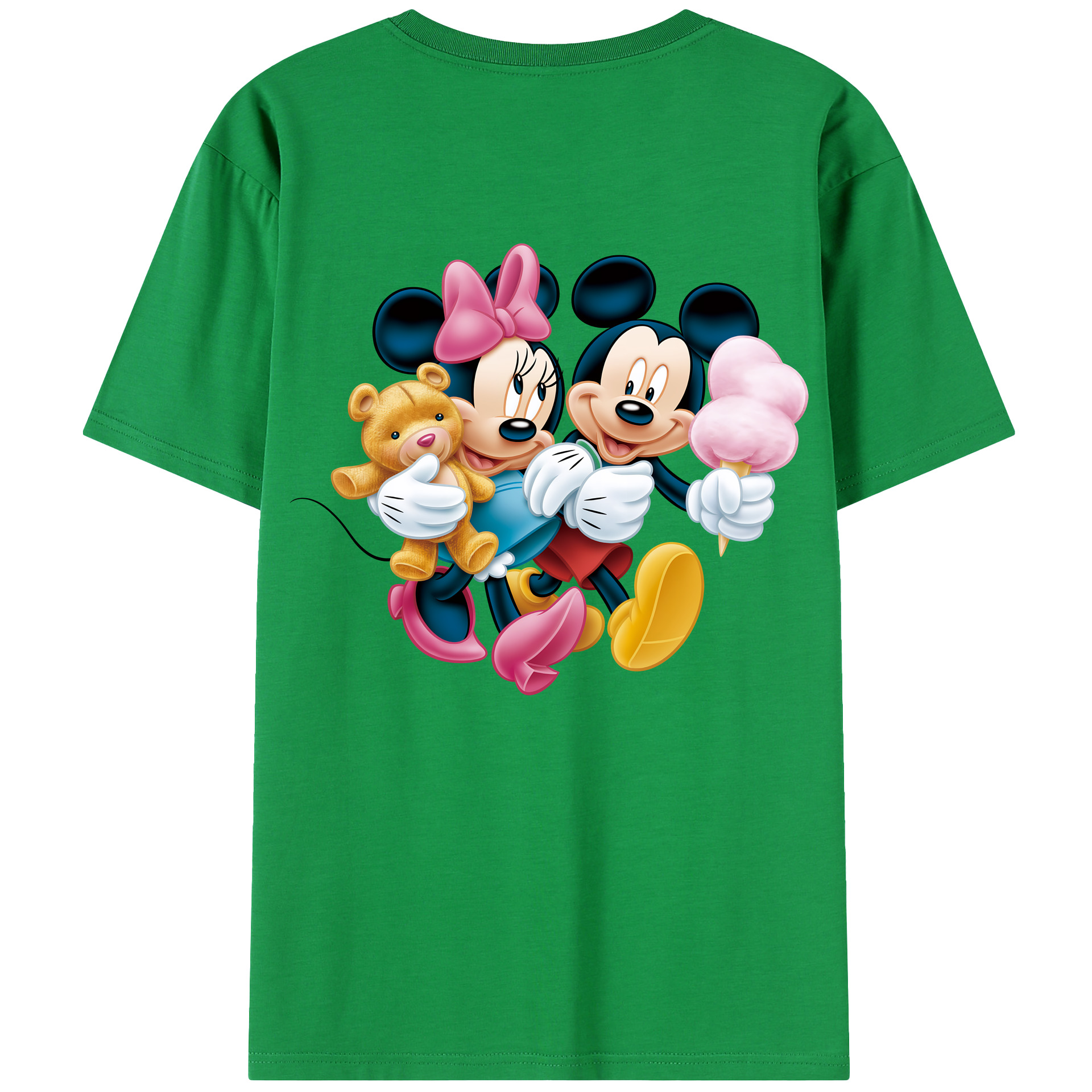 （画像用） ミッキーマウス Mickey Mouse 綿100％半袖Tシャツ（背面プリント）