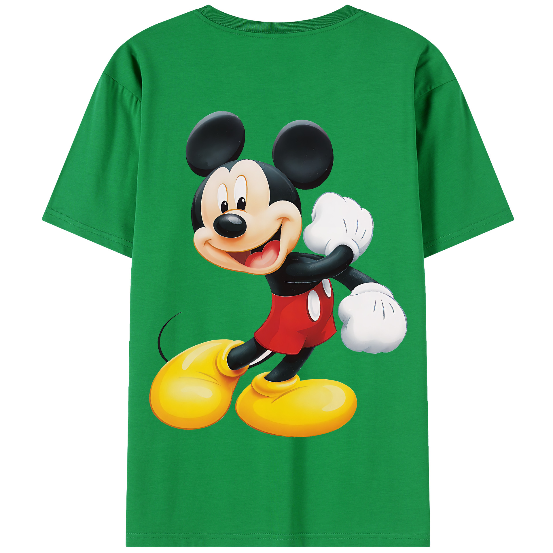 （画像用） ミッキーマウス Mickey Mouse 綿100％半袖Tシャツ（背面プリント）