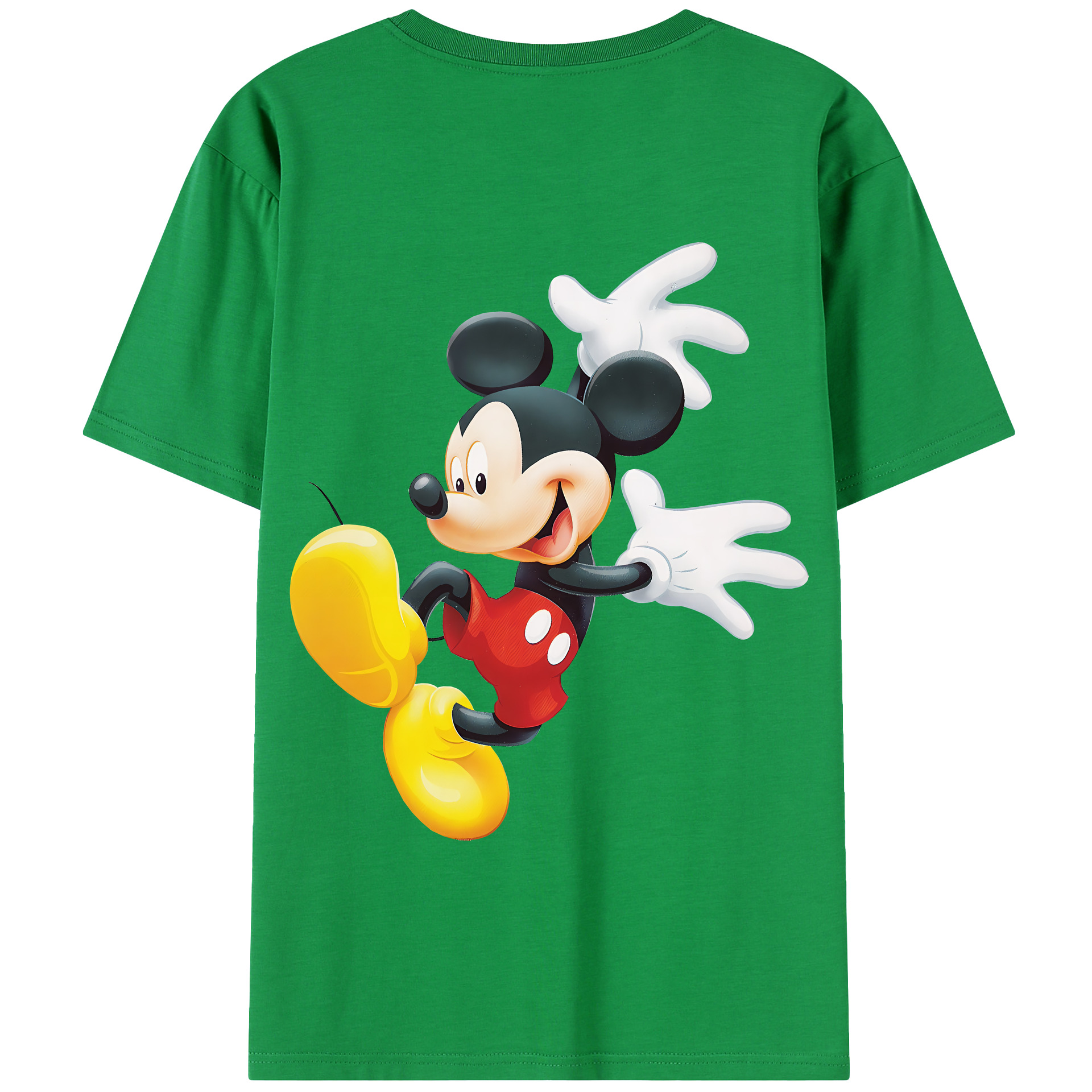 （画像用） ミッキーマウス Mickey Mouse 綿100％半袖Tシャツ（背面プリント）