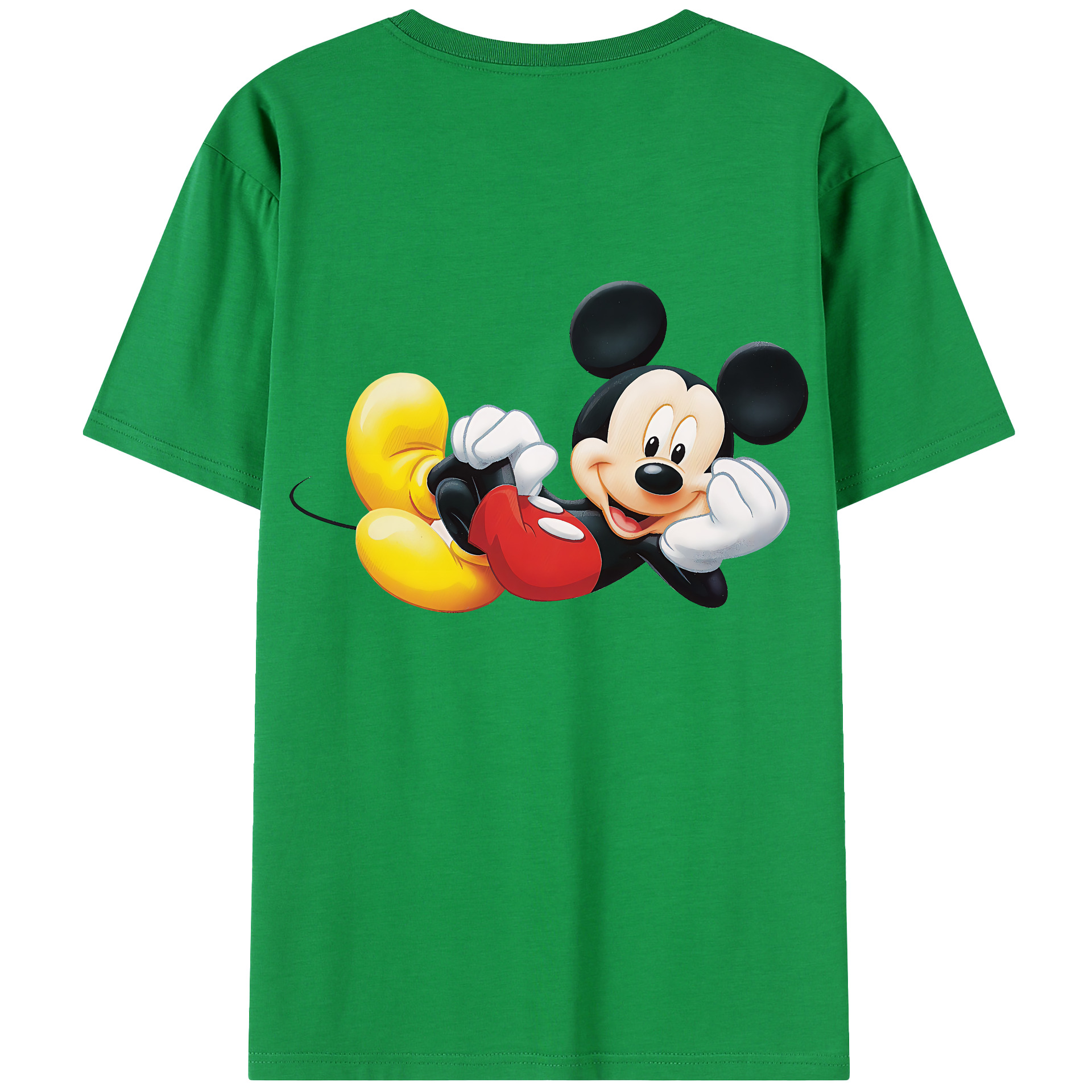 （画像用） ミッキーマウス Mickey Mouse 綿100％半袖Tシャツ（背面プリント）
