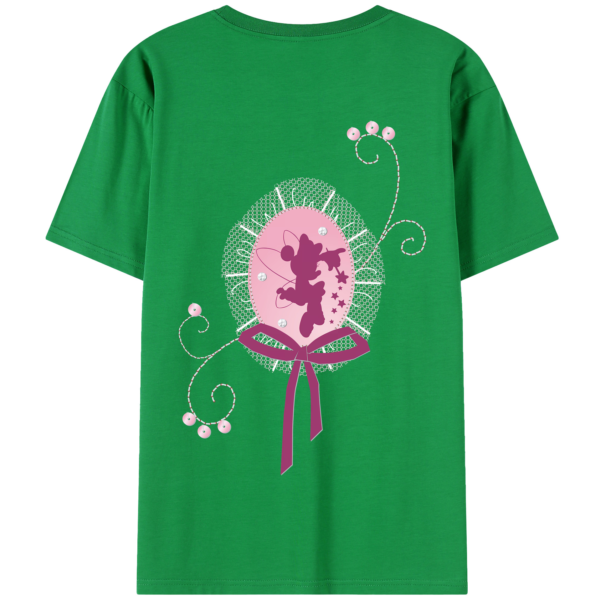 （画像用） ミッキーマウス Mickey Mouse 綿100％半袖Tシャツ（背面プリント）