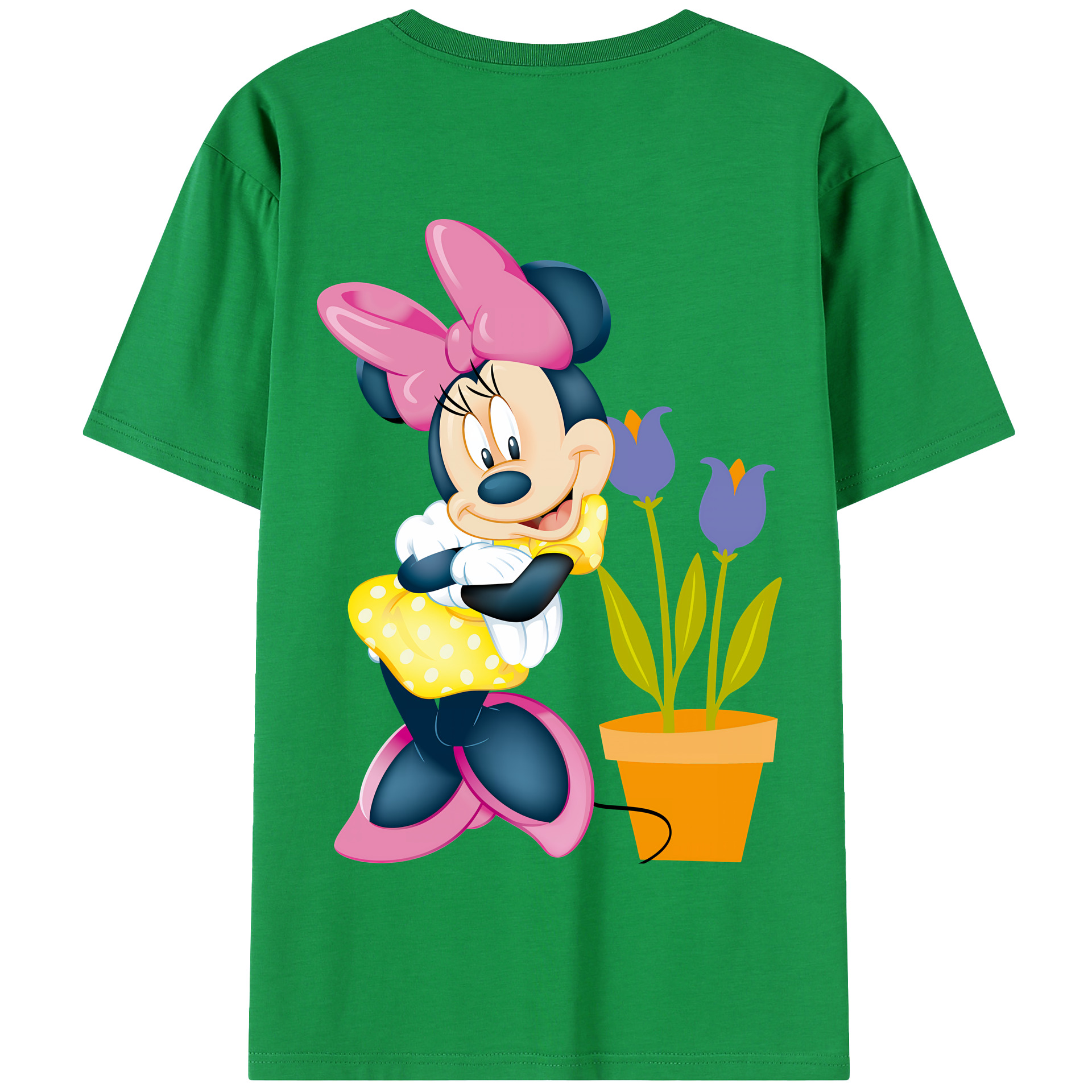 （画像用） ミッキーマウス Mickey Mouse 綿100％半袖Tシャツ（背面プリント）