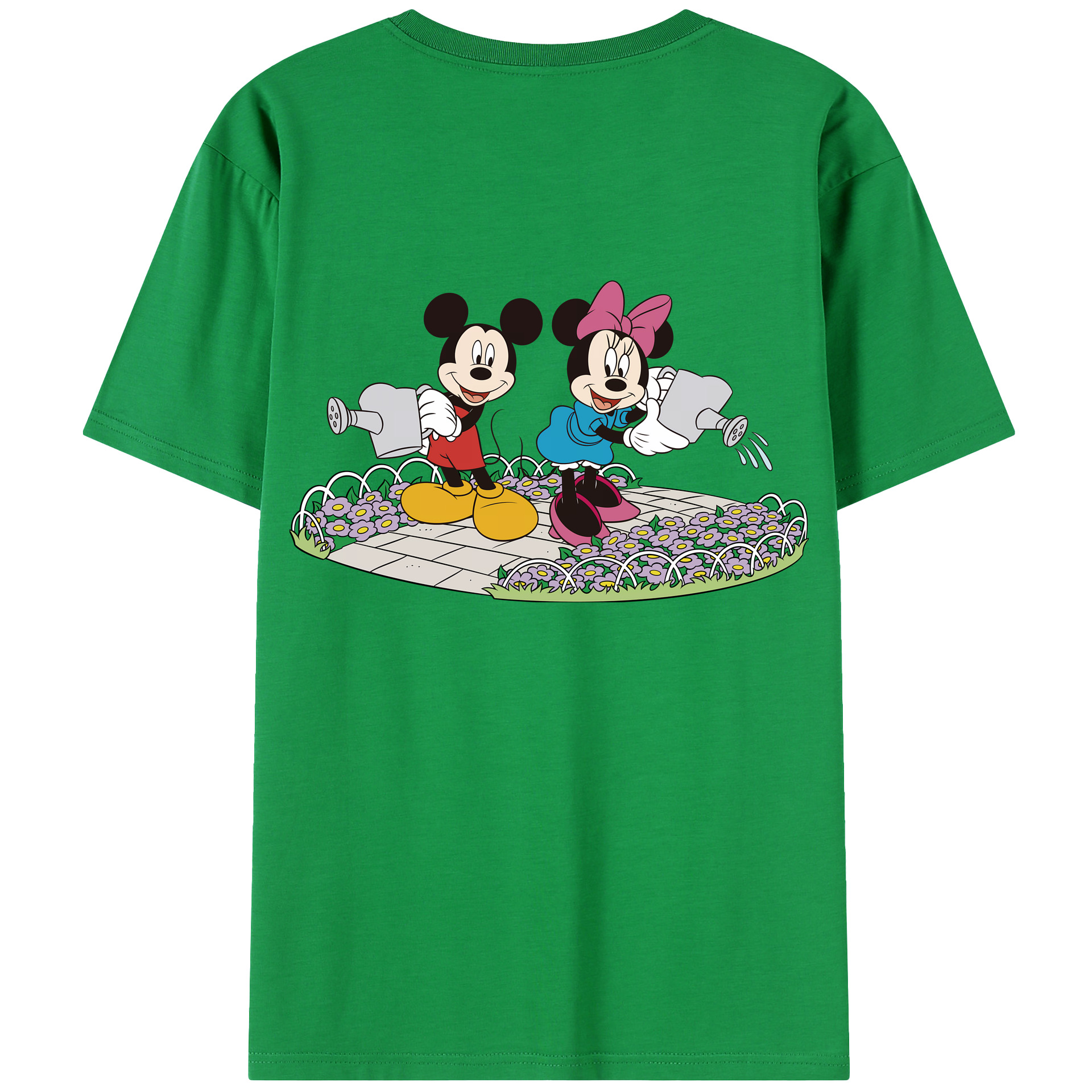 （画像用） ミッキーマウス Mickey Mouse 綿100％半袖Tシャツ（背面プリント）