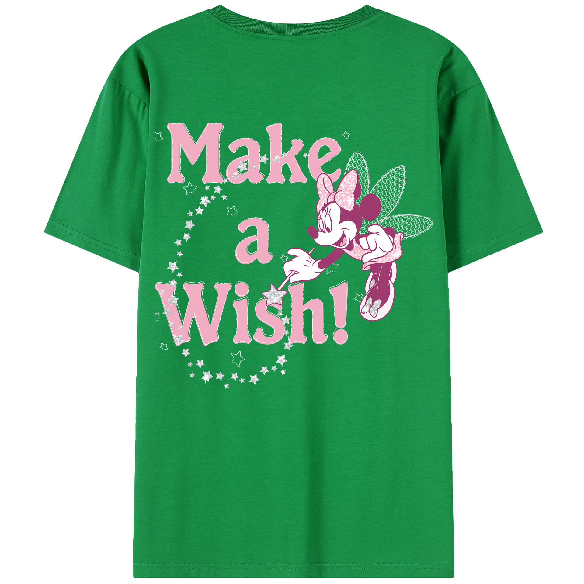 （画像用） ミッキーマウス Mickey Mouse 綿100％半袖Tシャツ（背面プリント）