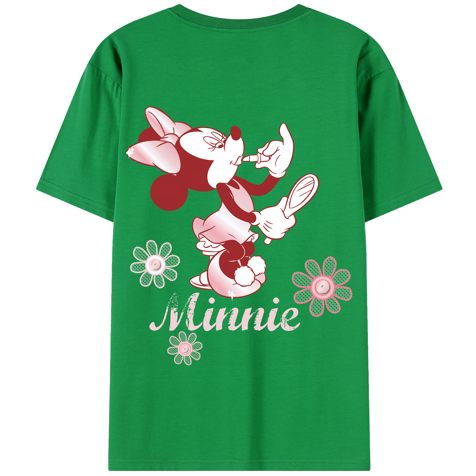 （画像用） ミッキーマウス Mickey Mouse 綿100％半袖Tシャツ（背面プリント）