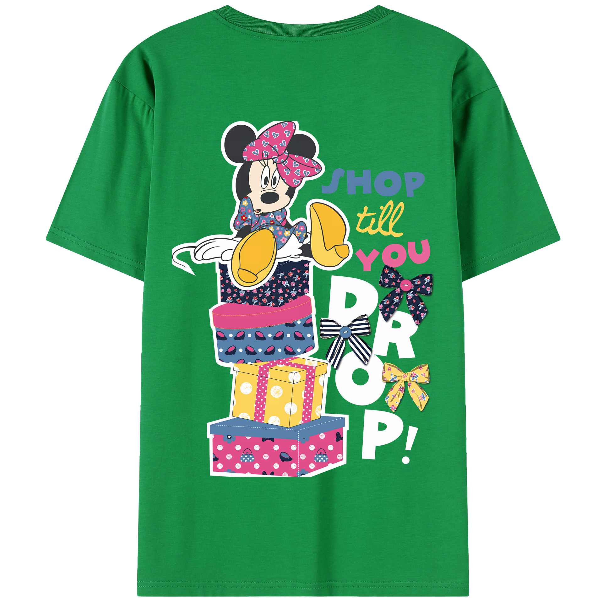 （画像用） ミッキーマウス Mickey Mouse 綿100％半袖Tシャツ（背面プリント）