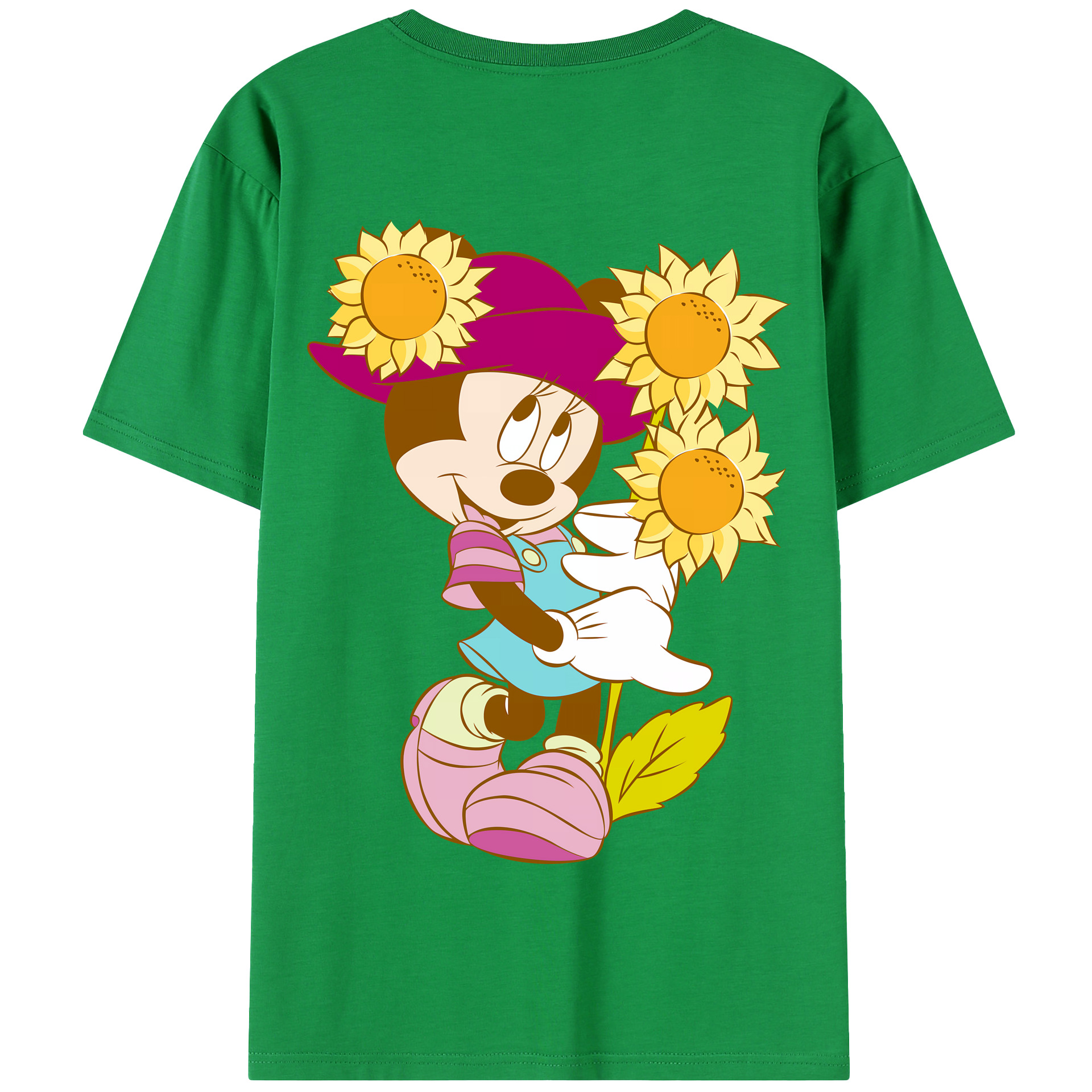 （画像用） ミッキーマウス Mickey Mouse 綿100％半袖Tシャツ（背面プリント）