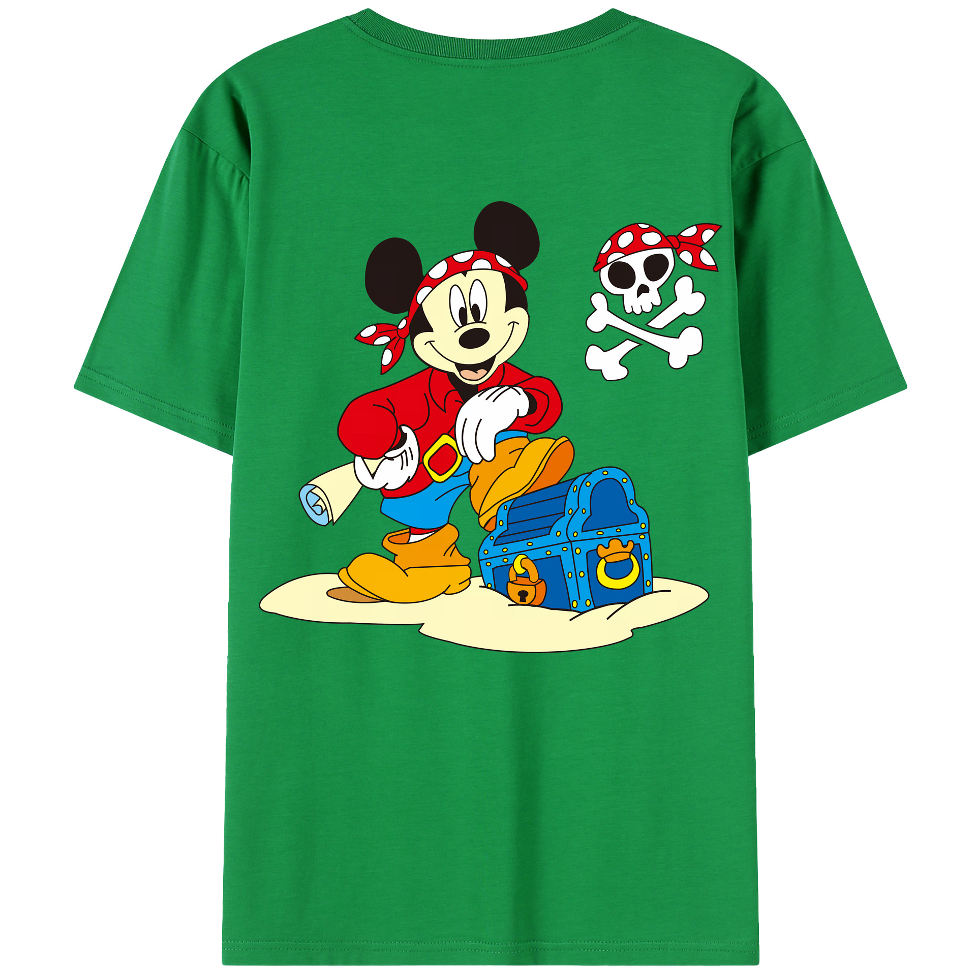 （画像用） ミッキーマウス Mickey Mouse 綿100％半袖Tシャツ（背面プリント）