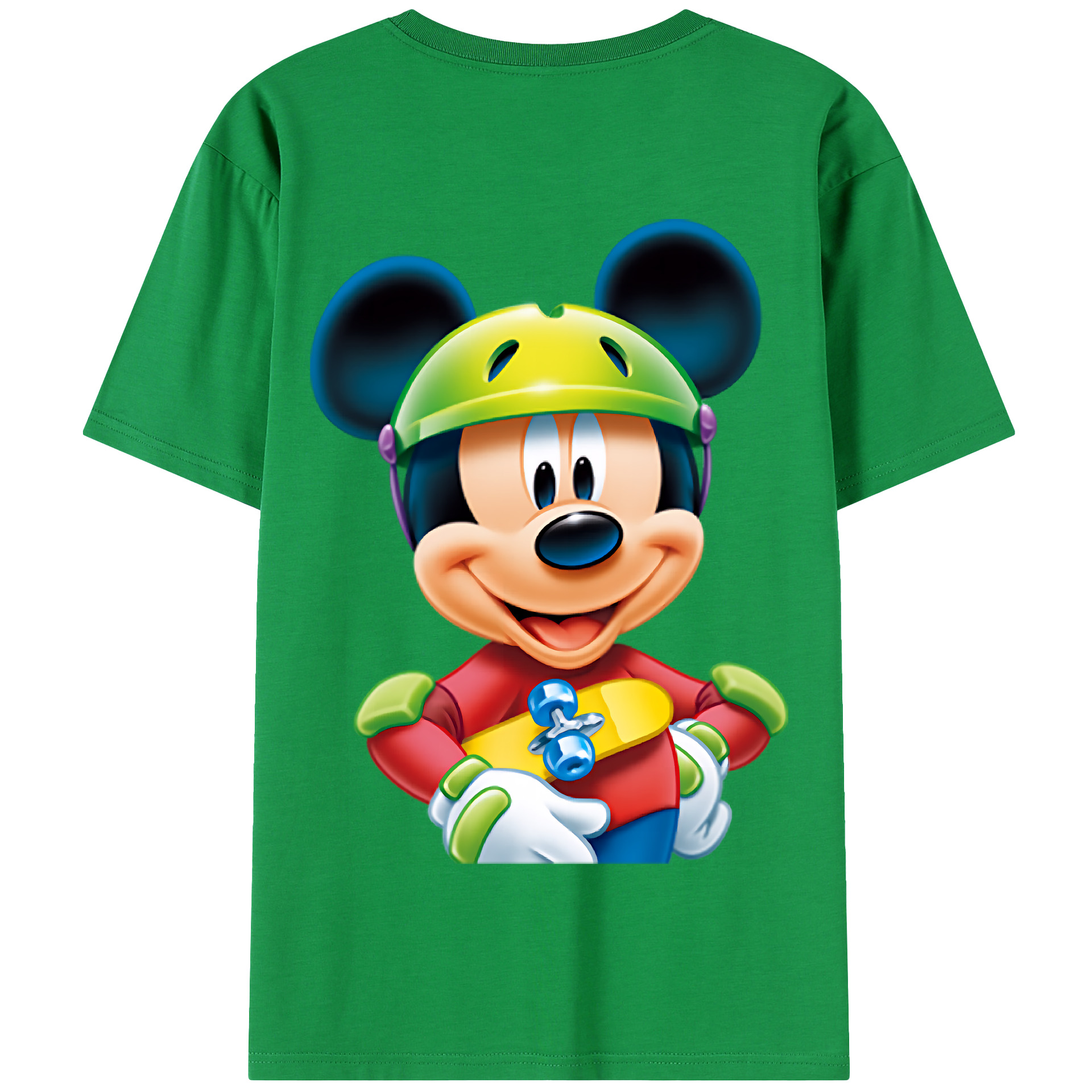 （画像用） ミッキーマウス Mickey Mouse 綿100％半袖Tシャツ（背面プリント）