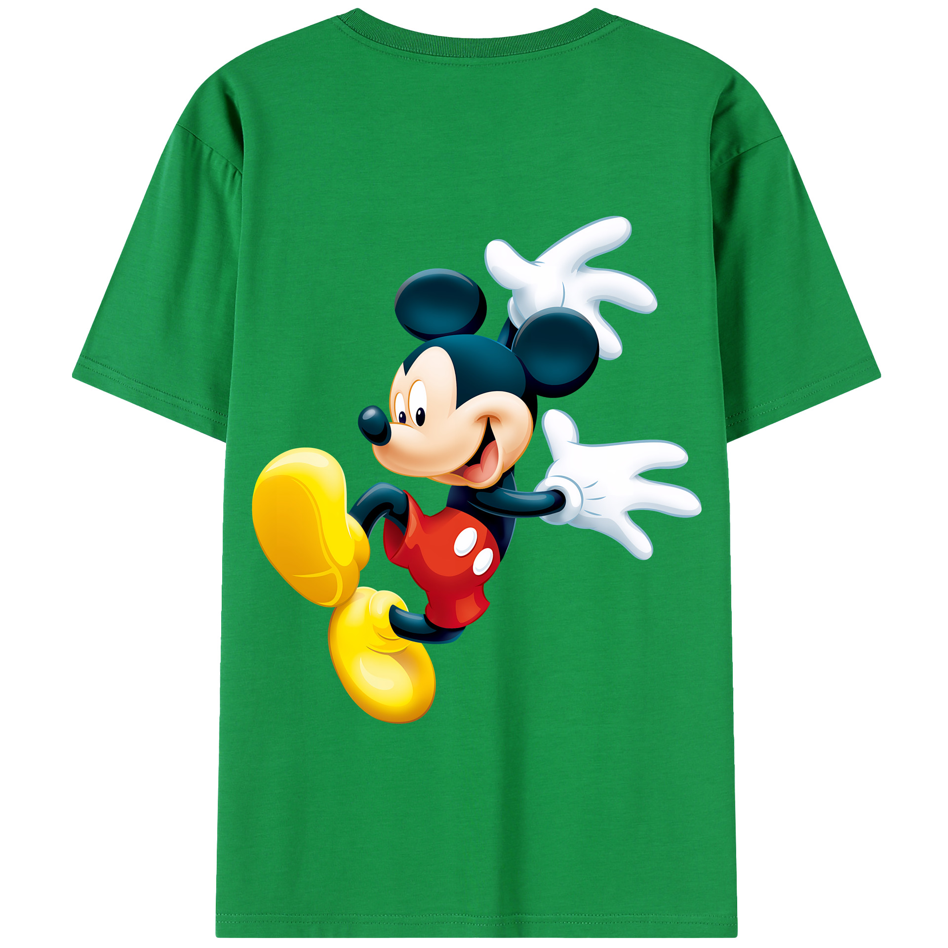 （画像用） ミッキーマウス Mickey Mouse 綿100％半袖Tシャツ（背面プリント）