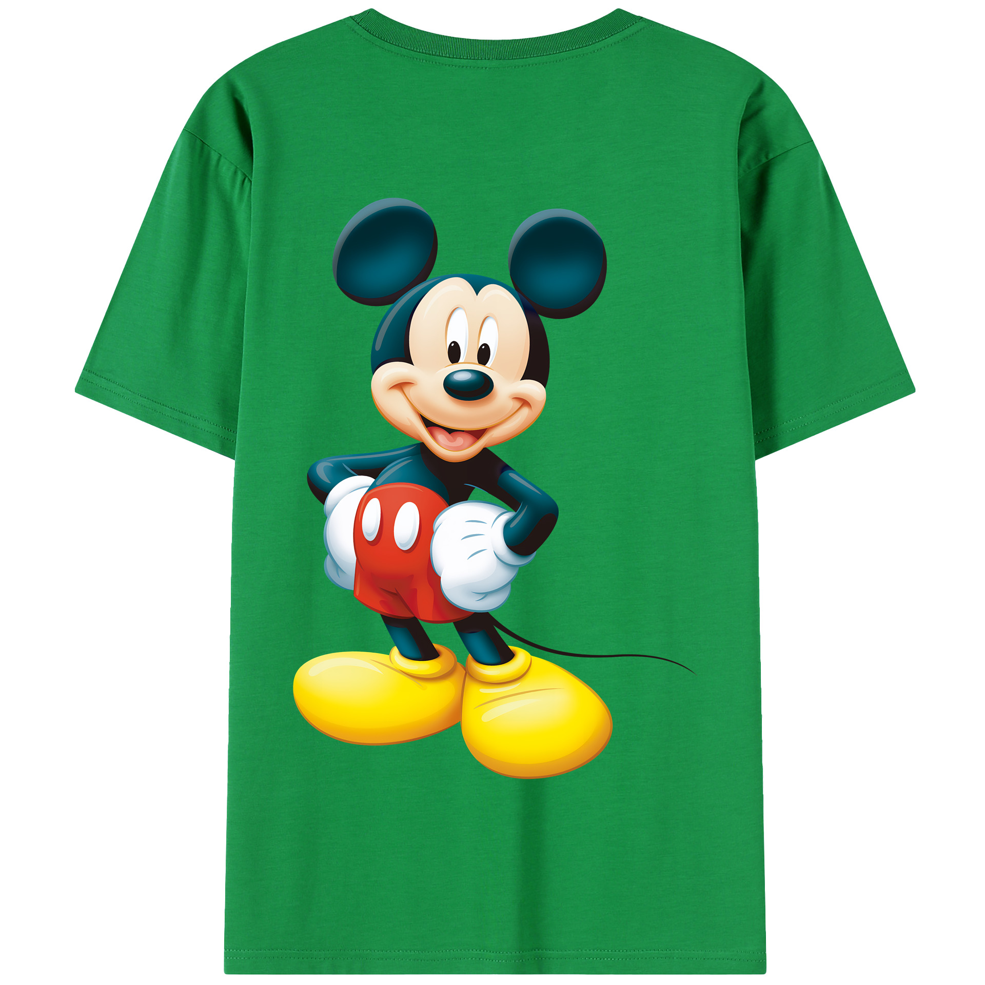 （画像用） ミッキーマウス Mickey Mouse 綿100％半袖Tシャツ（背面プリント）
