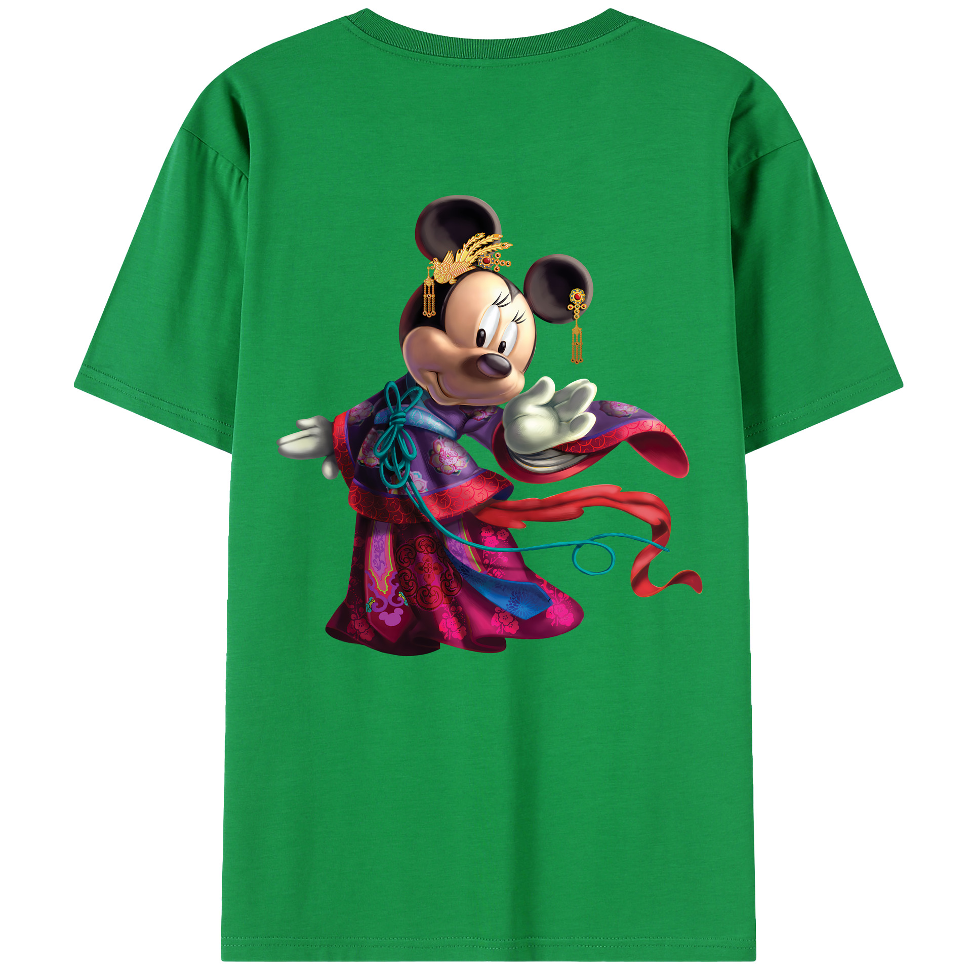 （画像用） ミッキーマウス Mickey Mouse 綿100％半袖Tシャツ（背面プリント）