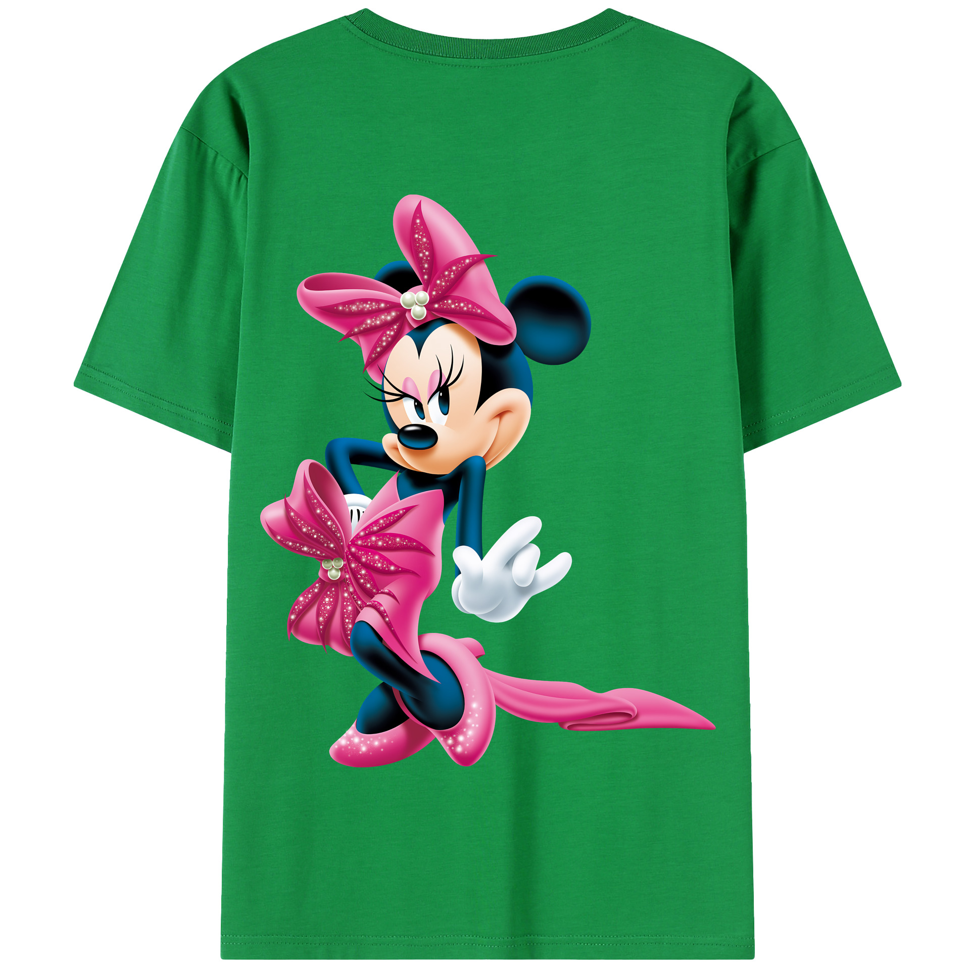 （画像用） ミッキーマウス Mickey Mouse 綿100％半袖Tシャツ（背面プリント）