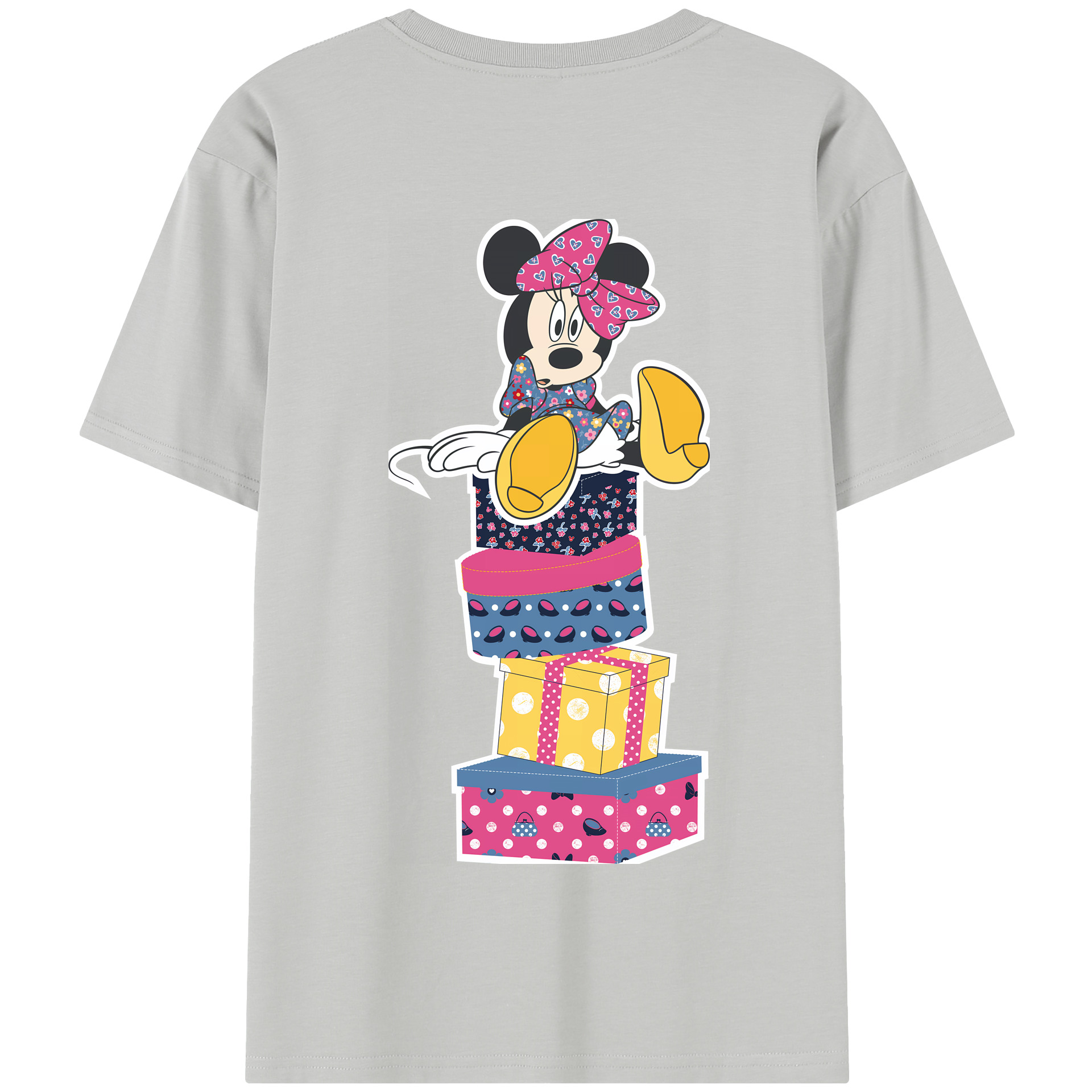 （画像用） ミッキーマウス Mickey Mouse 綿100％半袖Tシャツ（背面プリント）