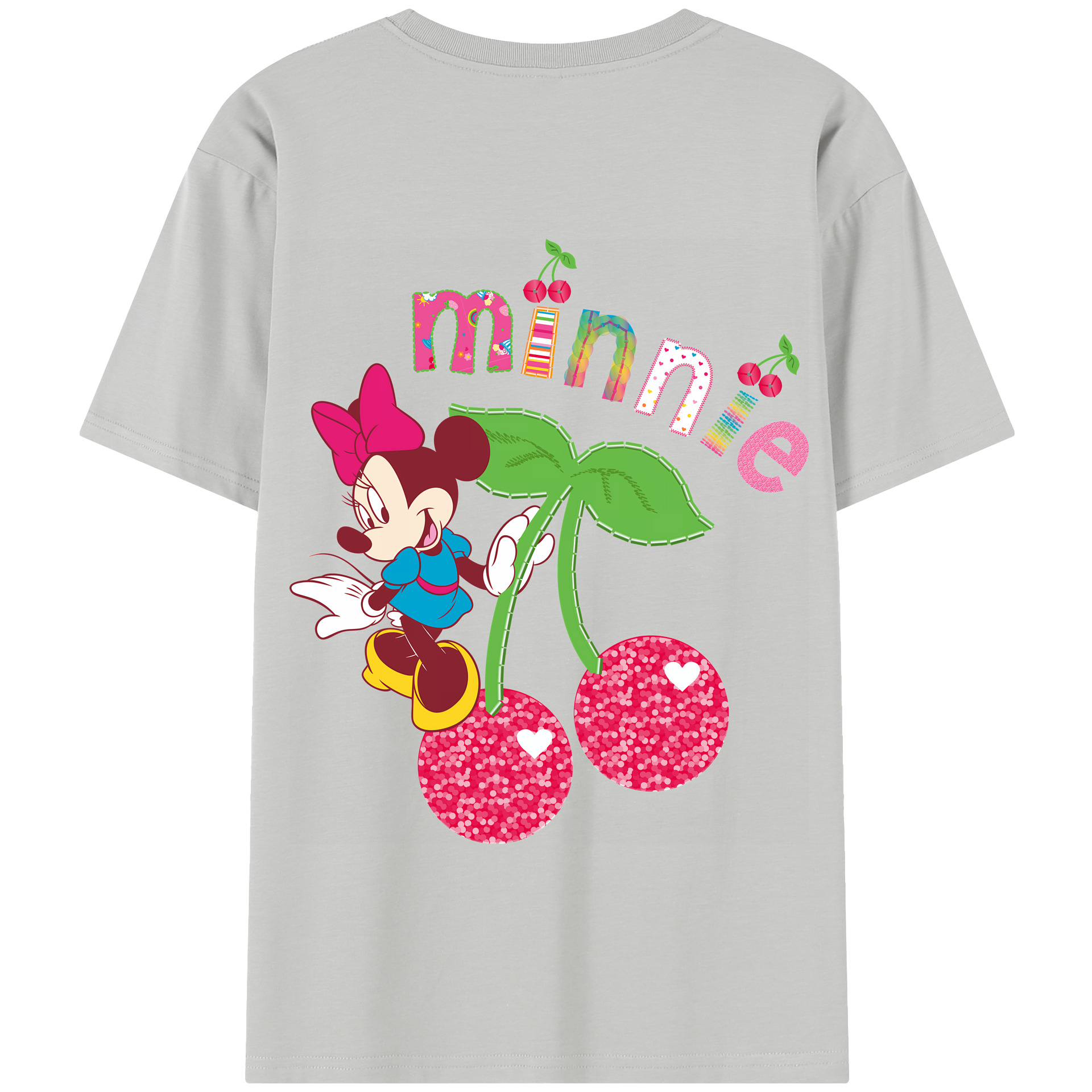 （画像用） ミッキーマウス Mickey Mouse 綿100％半袖Tシャツ（背面プリント）