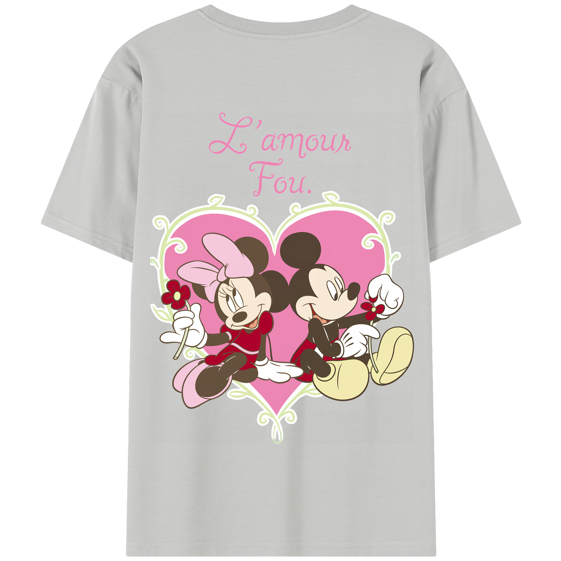 （画像用） ミッキーマウス Mickey Mouse 綿100％半袖Tシャツ（背面プリント）