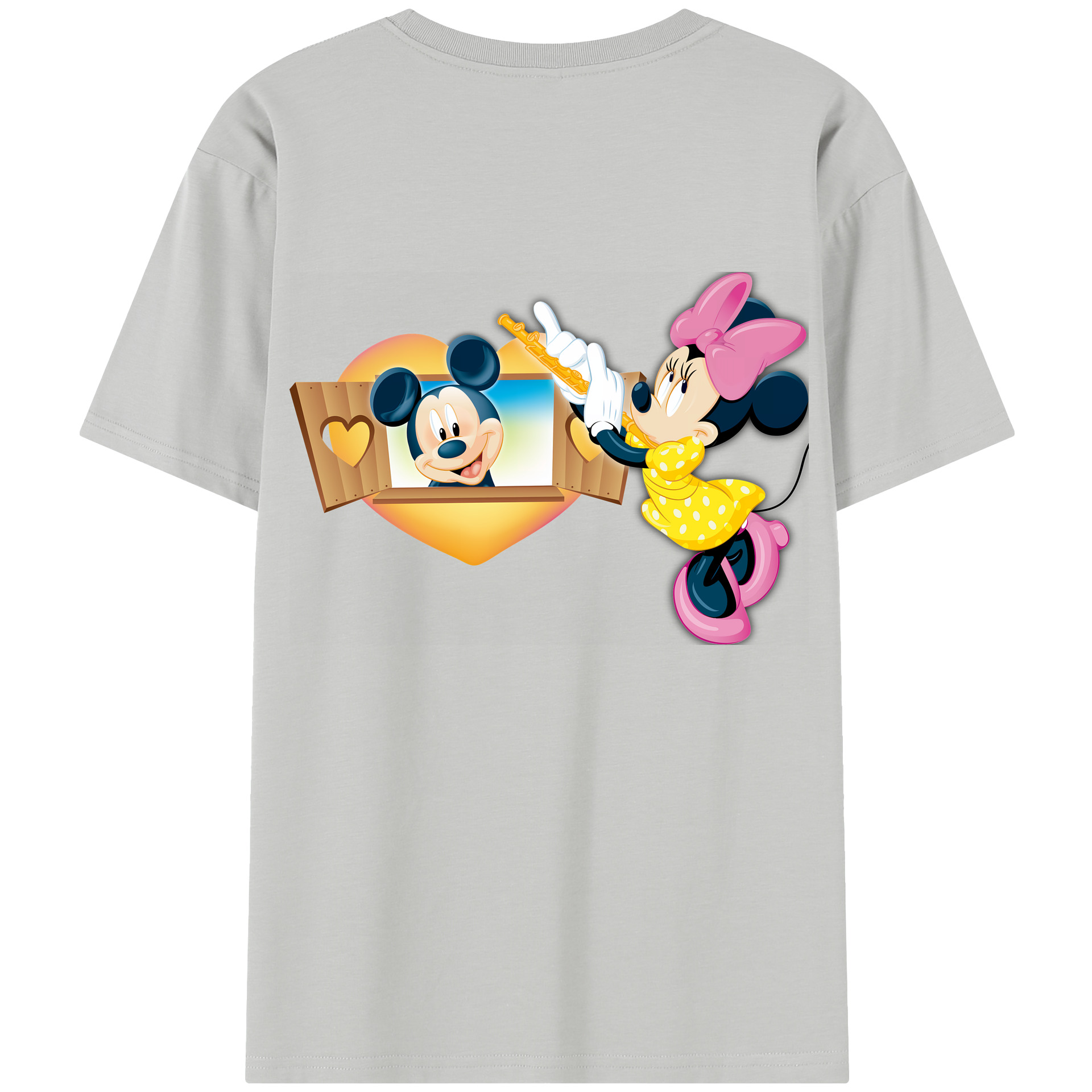 （画像用） ミッキーマウス Mickey Mouse 綿100％半袖Tシャツ（背面プリント）