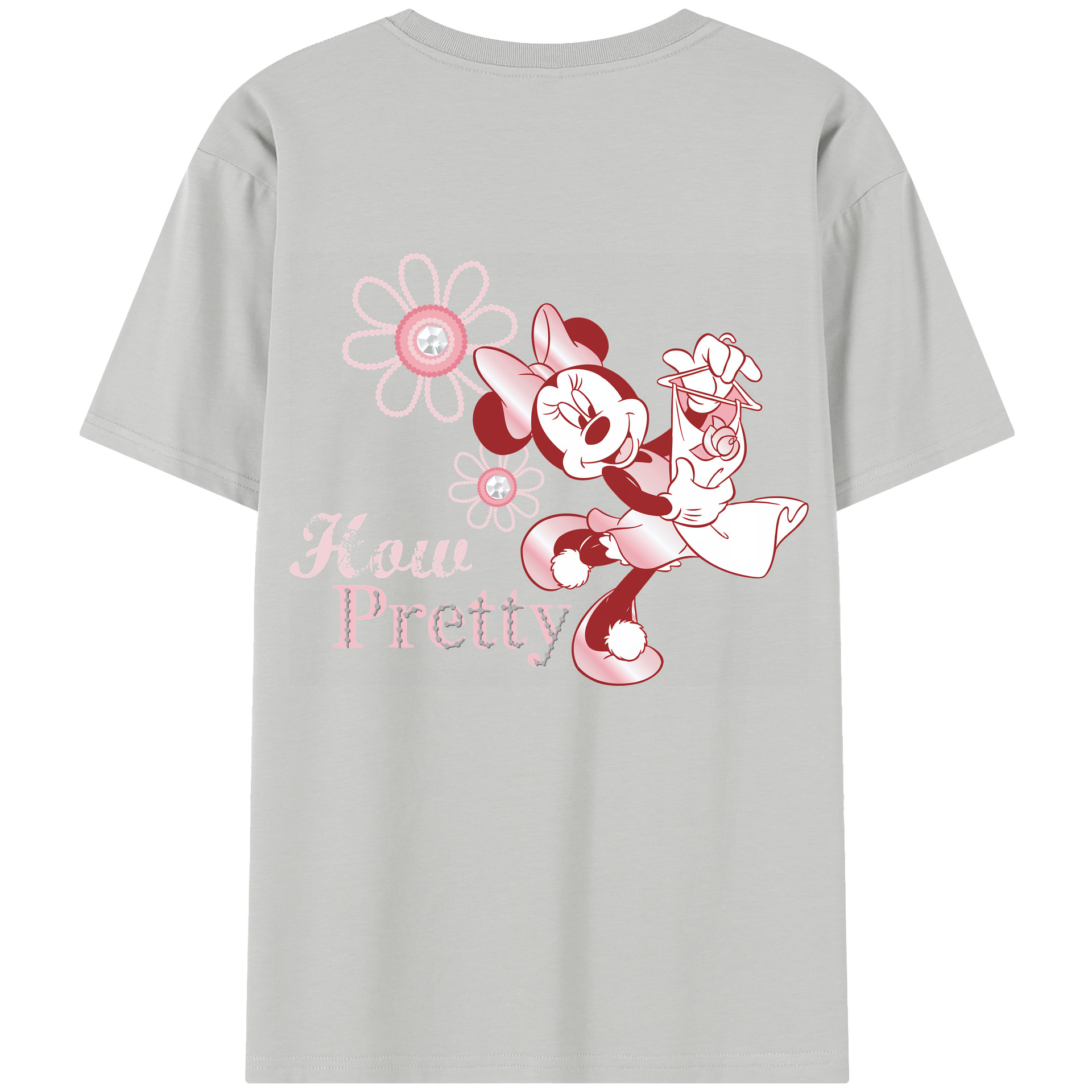 （画像用） ミッキーマウス Mickey Mouse 綿100％半袖Tシャツ（背面プリント）