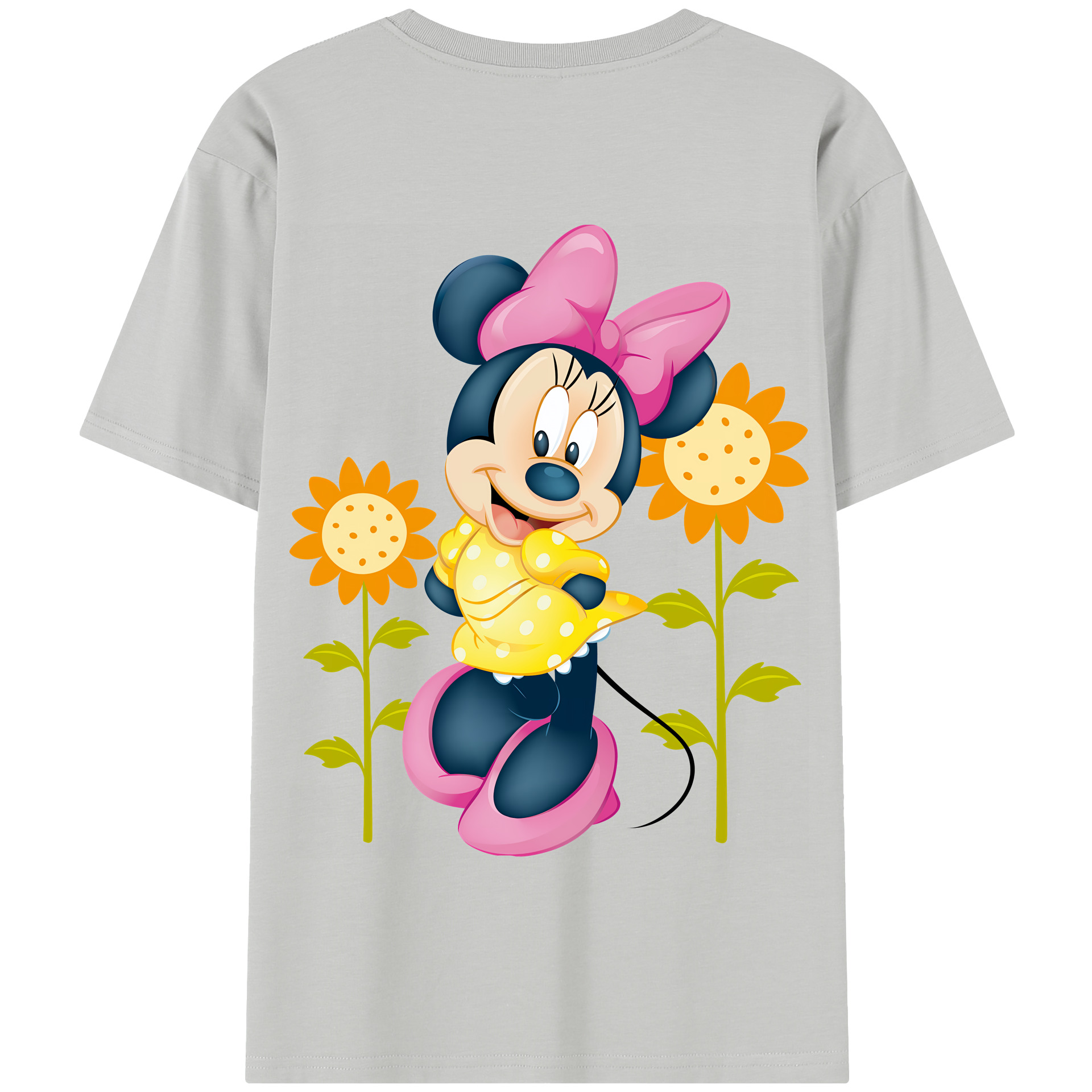 （画像用） ミッキーマウス Mickey Mouse 綿100％半袖Tシャツ（背面プリント）