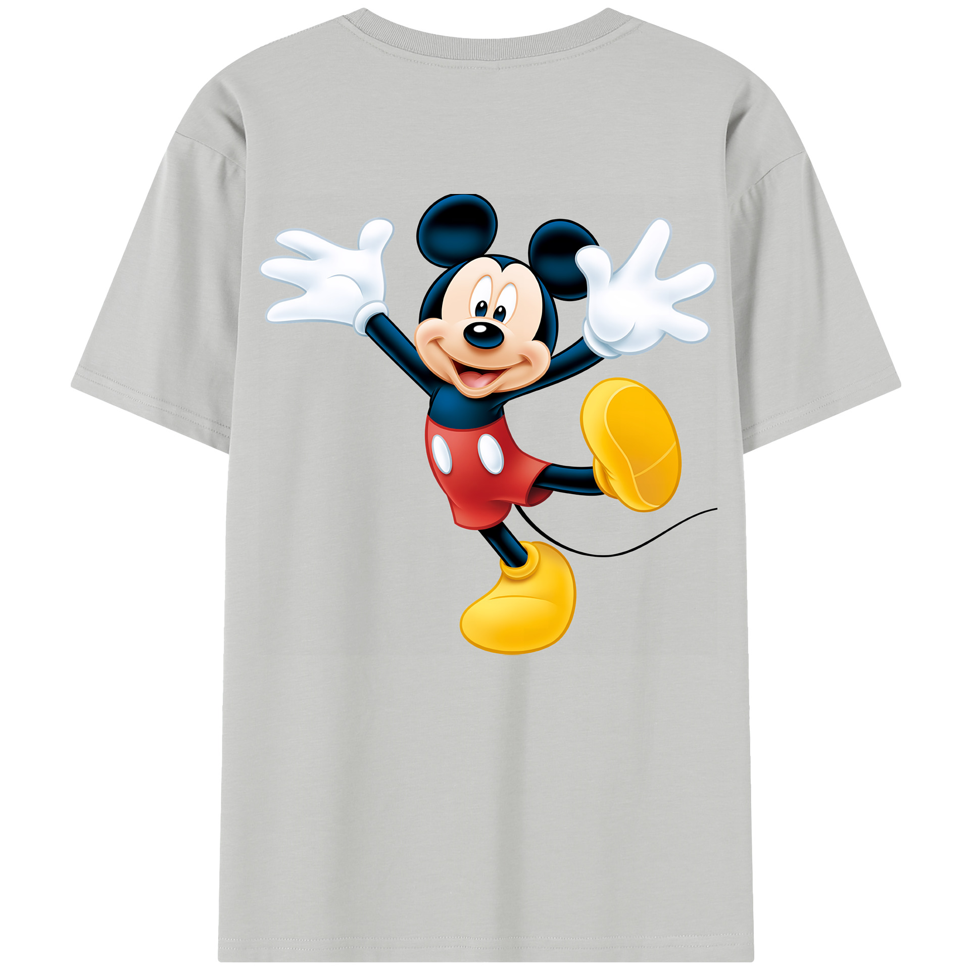 （画像用） ミッキーマウス Mickey Mouse 綿100％半袖Tシャツ（背面プリント）