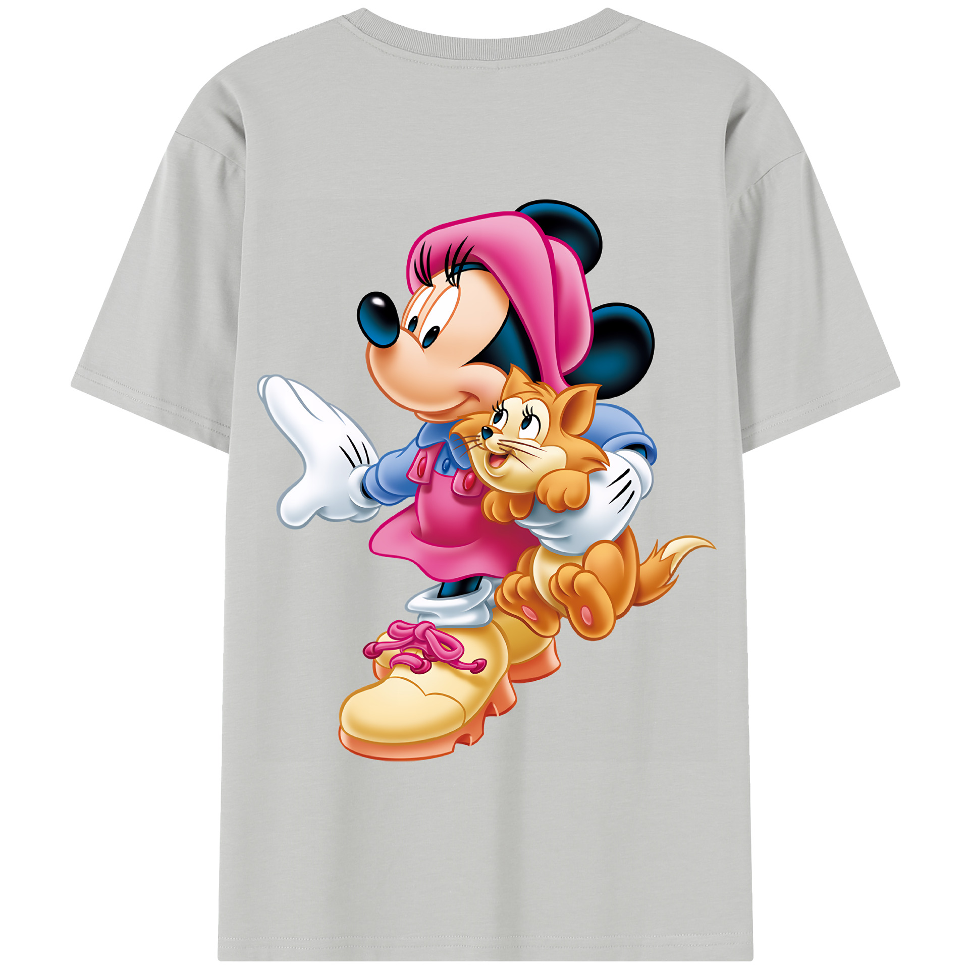 （画像用） ミッキーマウス Mickey Mouse 綿100％半袖Tシャツ（背面プリント）