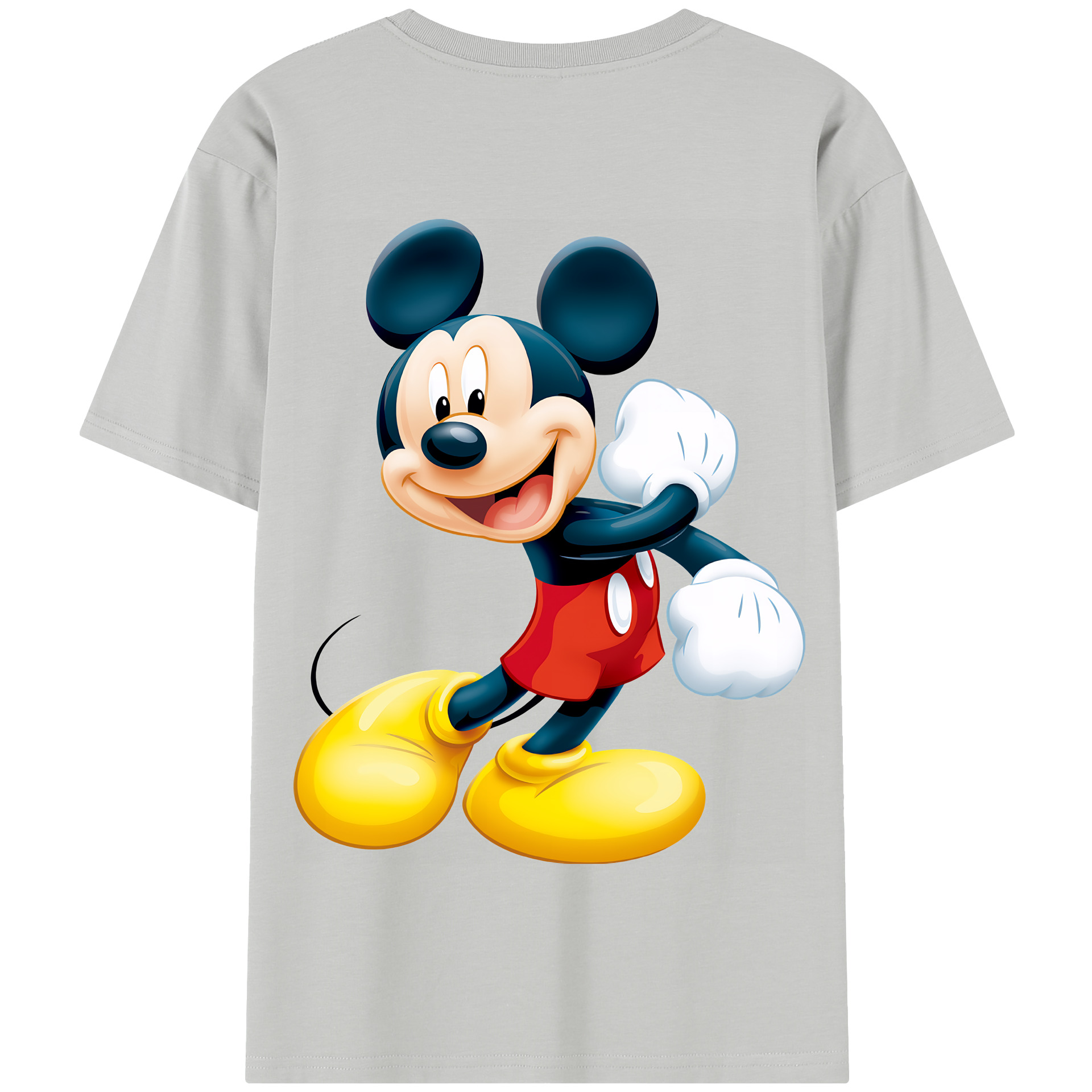 （画像用） ミッキーマウス Mickey Mouse 綿100％半袖Tシャツ（背面プリント）