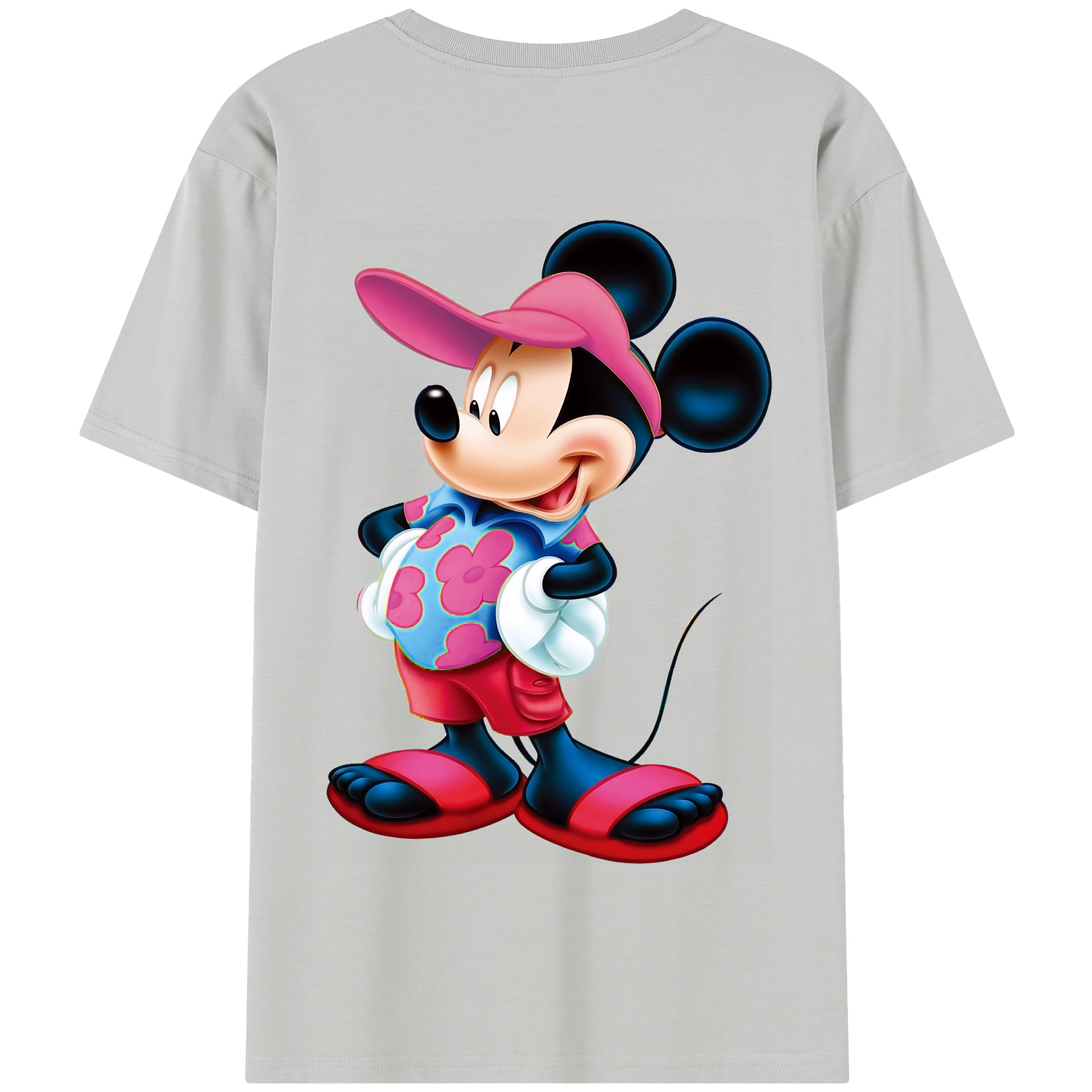 （画像用） ミッキーマウス Mickey Mouse 綿100％半袖Tシャツ（背面プリント）