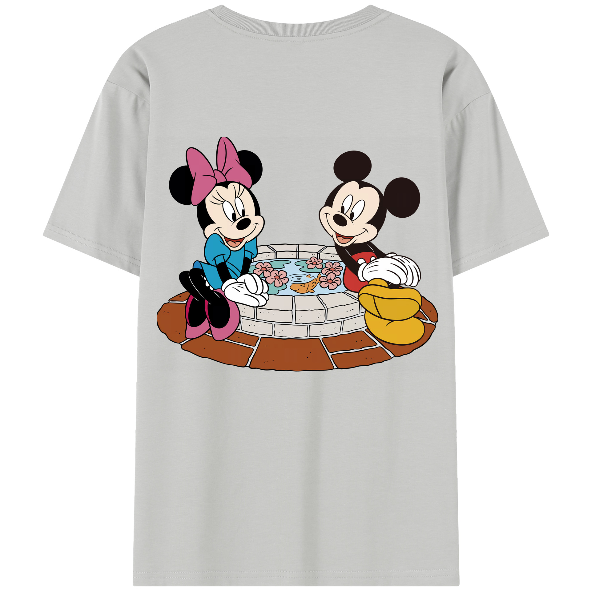 （画像用） ミッキーマウス Mickey Mouse 綿100％半袖Tシャツ（背面プリント）