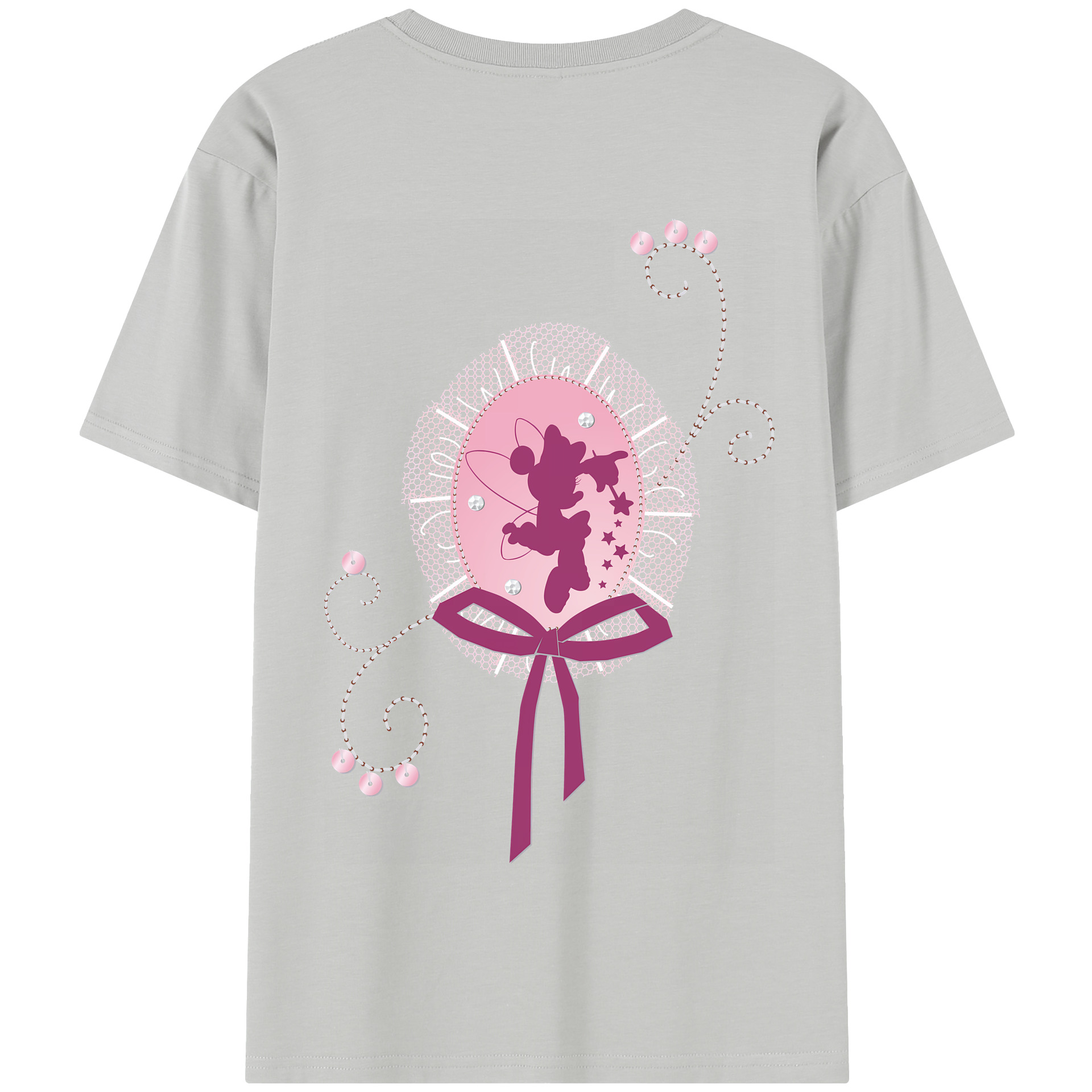 （画像用） ミッキーマウス Mickey Mouse 綿100％半袖Tシャツ（背面プリント）
