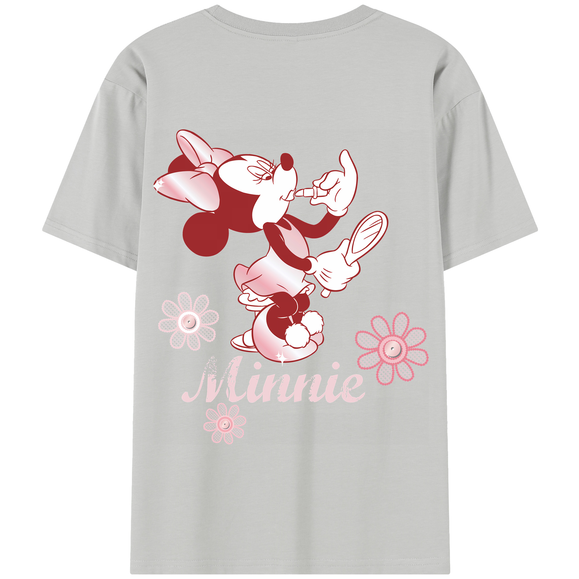 （画像用） ミッキーマウス Mickey Mouse 綿100％半袖Tシャツ（背面プリント）