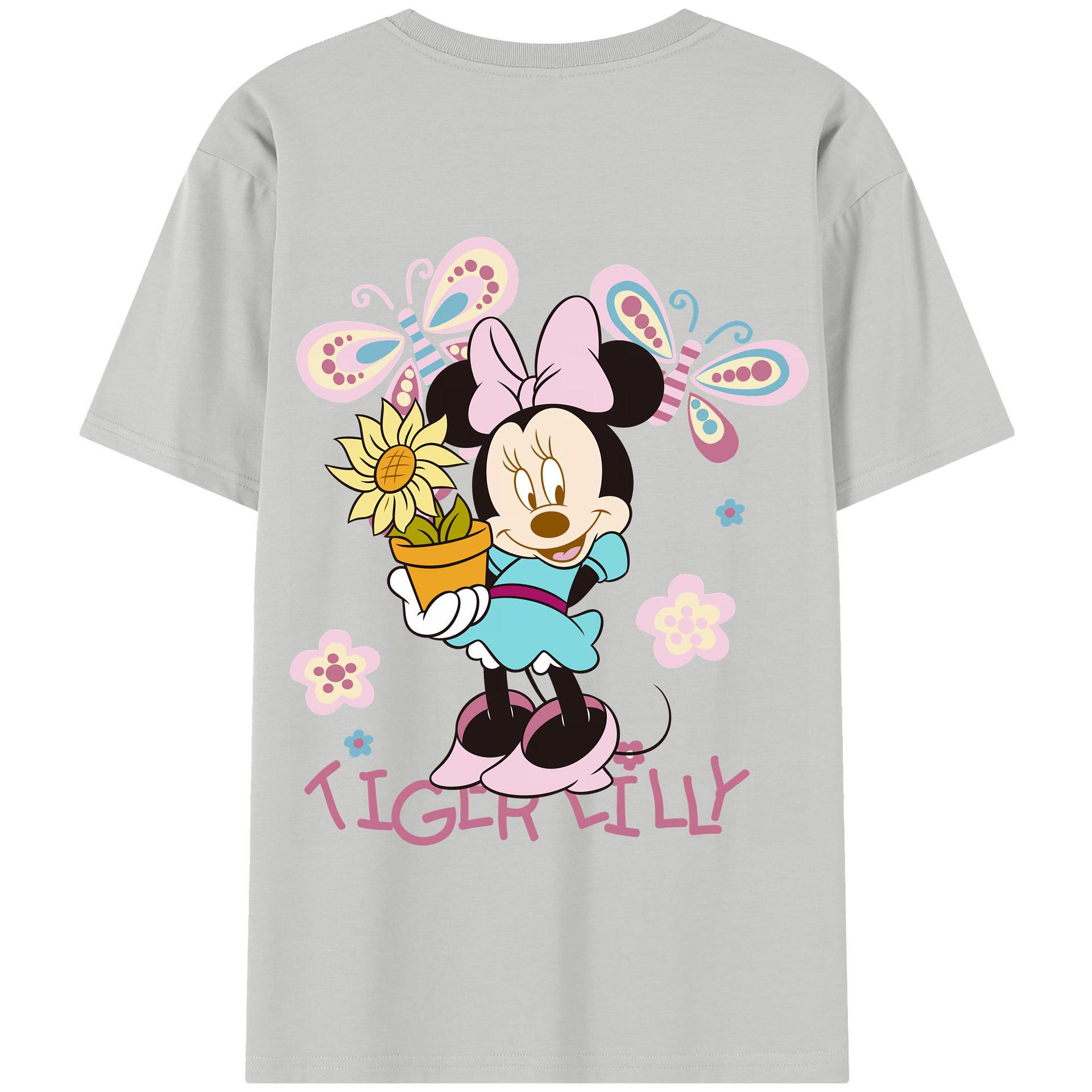 （画像用） ミッキーマウス Mickey Mouse 綿100％半袖Tシャツ（背面プリント）