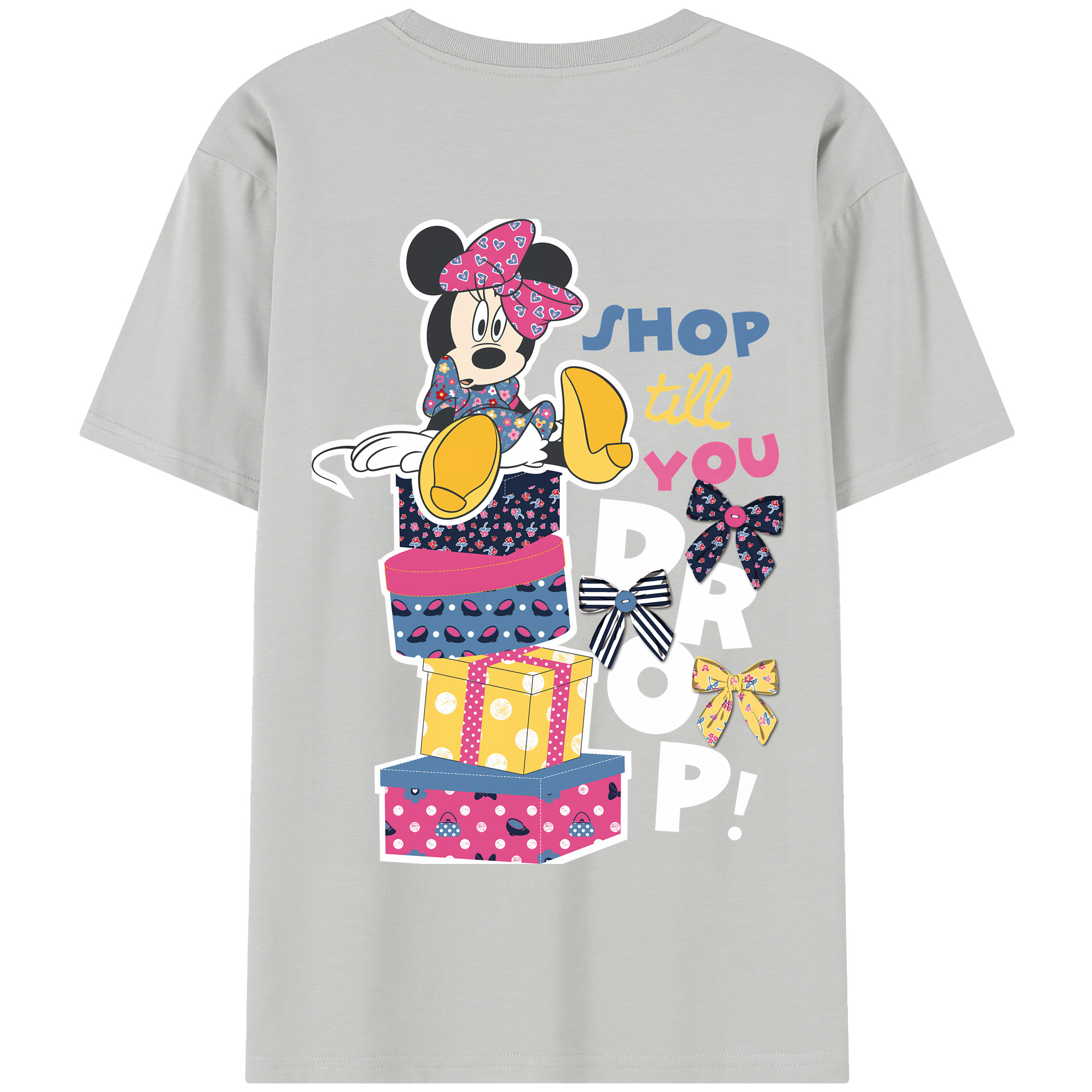 （画像用） ミッキーマウス Mickey Mouse 綿100％半袖Tシャツ（背面プリント）