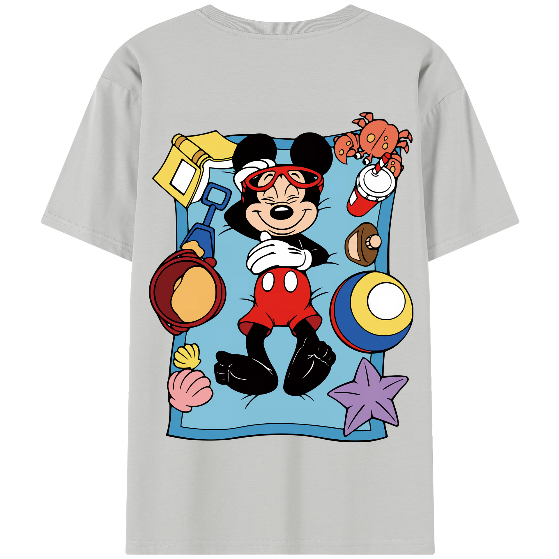 （画像用） ミッキーマウス Mickey Mouse 綿100％半袖Tシャツ（背面プリント）