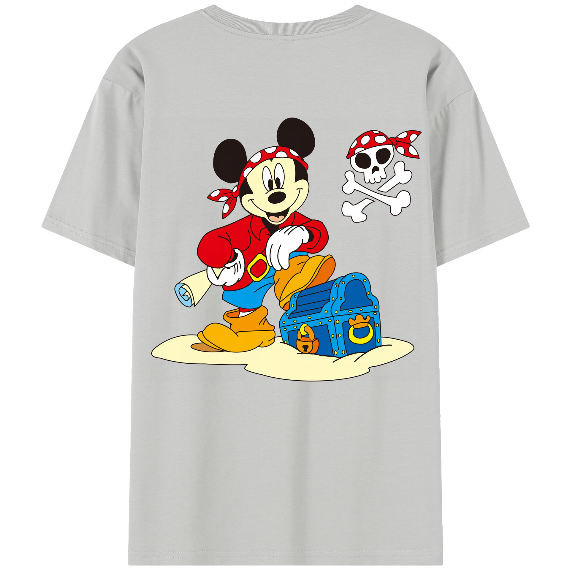 （画像用） ミッキーマウス Mickey Mouse 綿100％半袖Tシャツ（背面プリント）