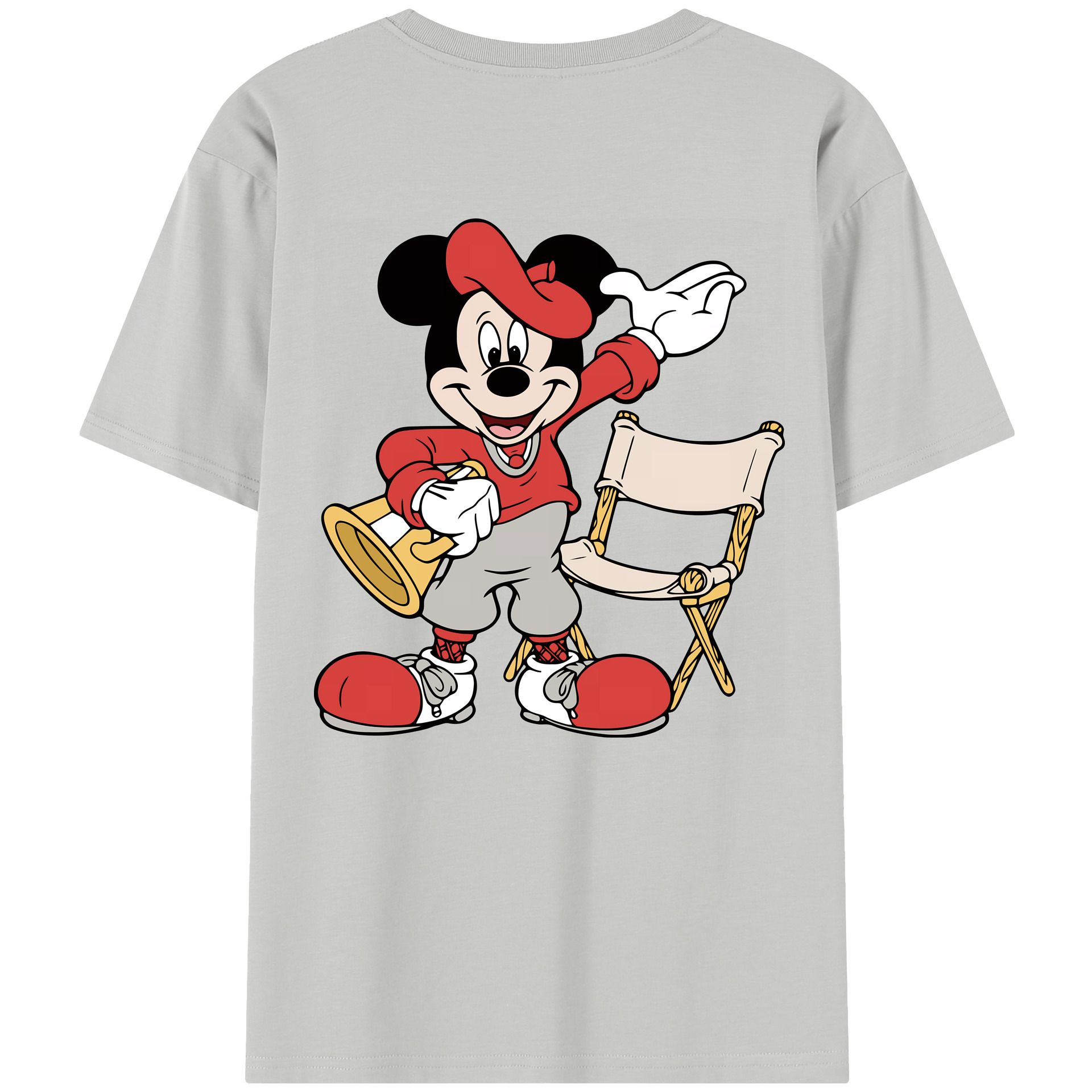 （画像用） ミッキーマウス Mickey Mouse 綿100％半袖Tシャツ（背面プリント）