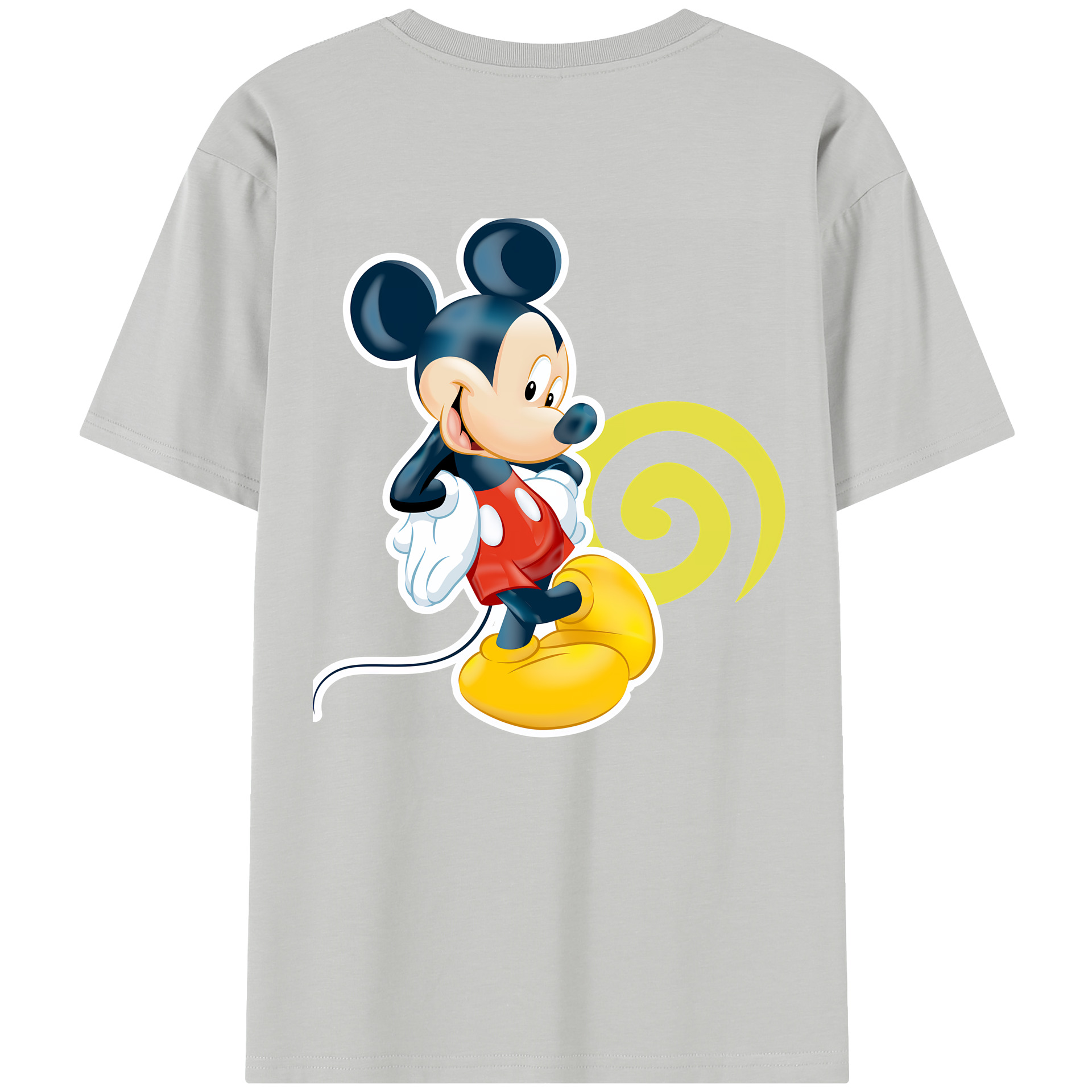 （画像用） ミッキーマウス Mickey Mouse 綿100％半袖Tシャツ（背面プリント）