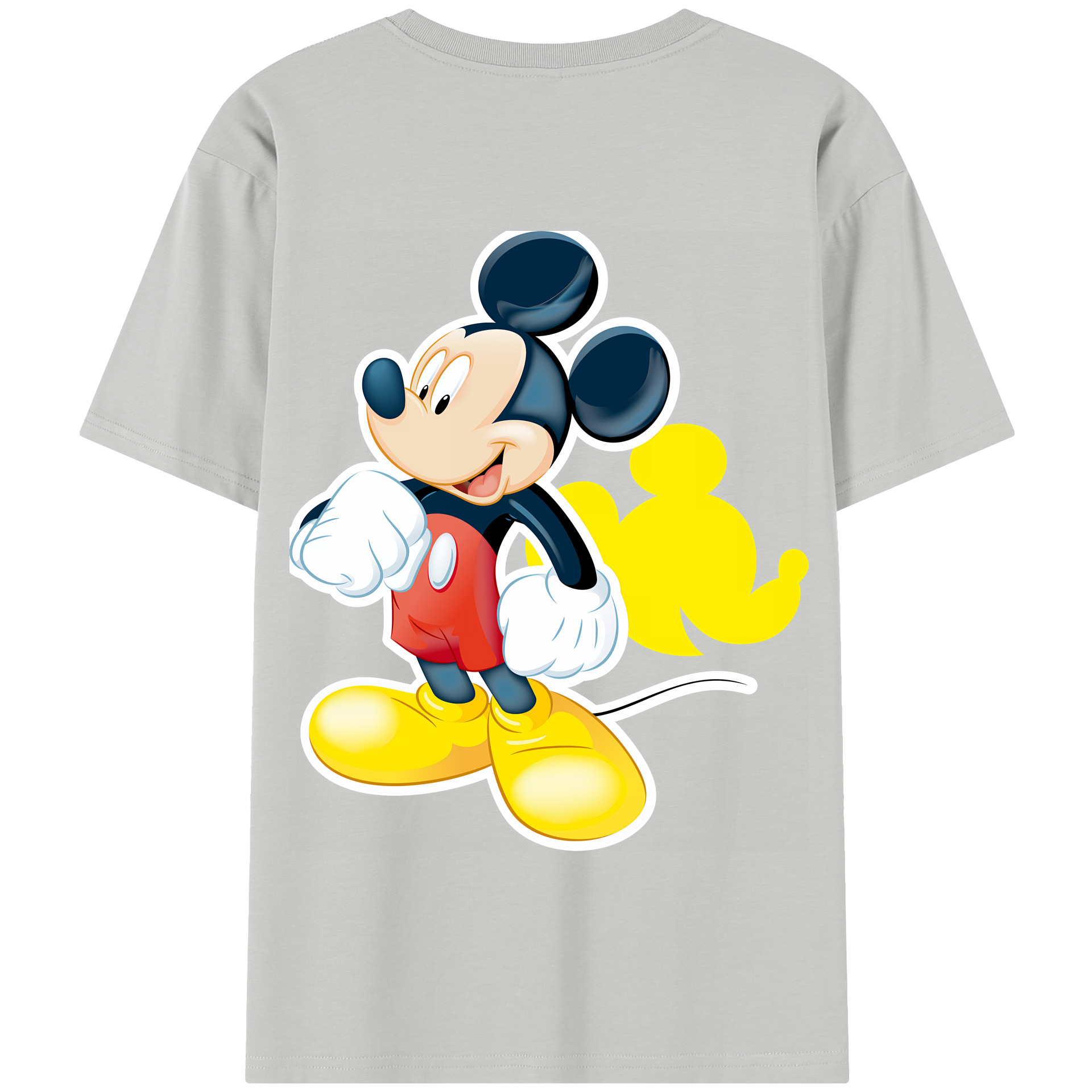 （画像用） ミッキーマウス Mickey Mouse 綿100％半袖Tシャツ（背面プリント）