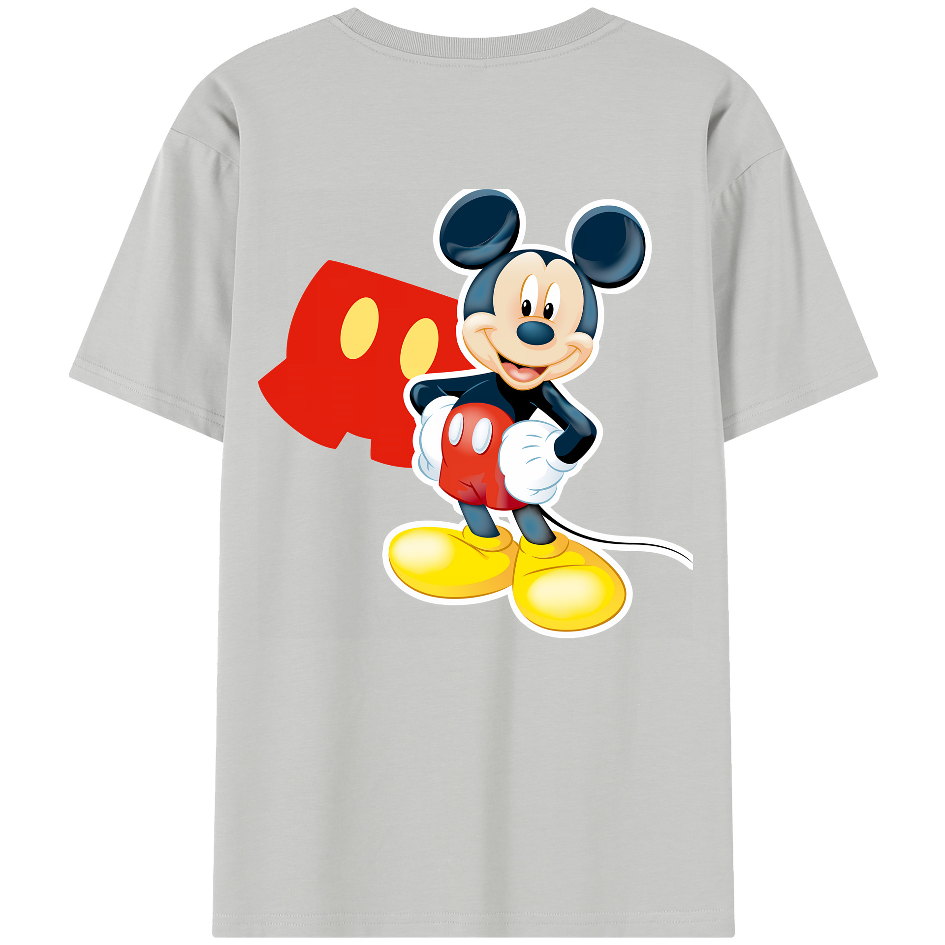 （画像用） ミッキーマウス Mickey Mouse 綿100％半袖Tシャツ（背面プリント）