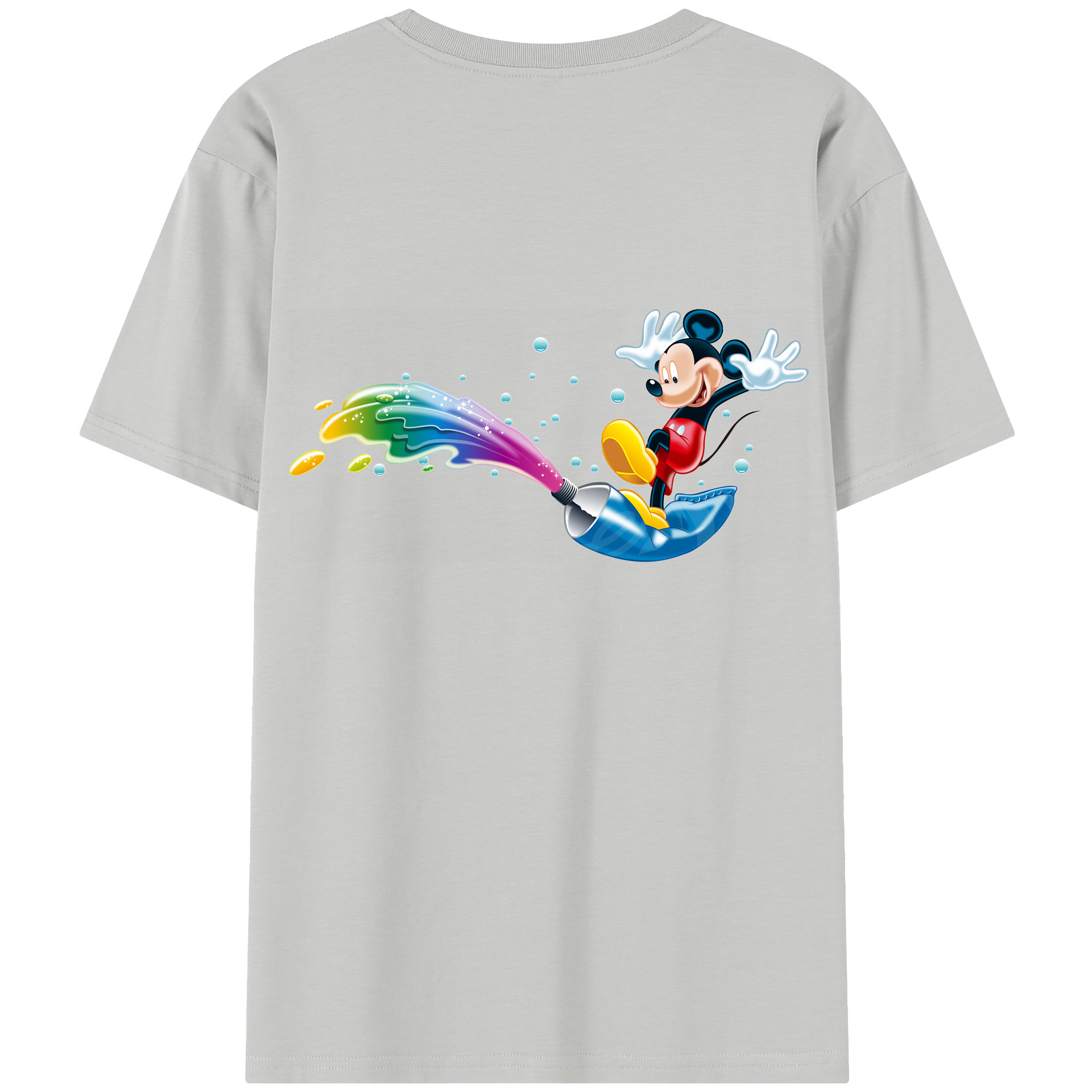 （画像用） ミッキーマウス Mickey Mouse 綿100％半袖Tシャツ（背面プリント）