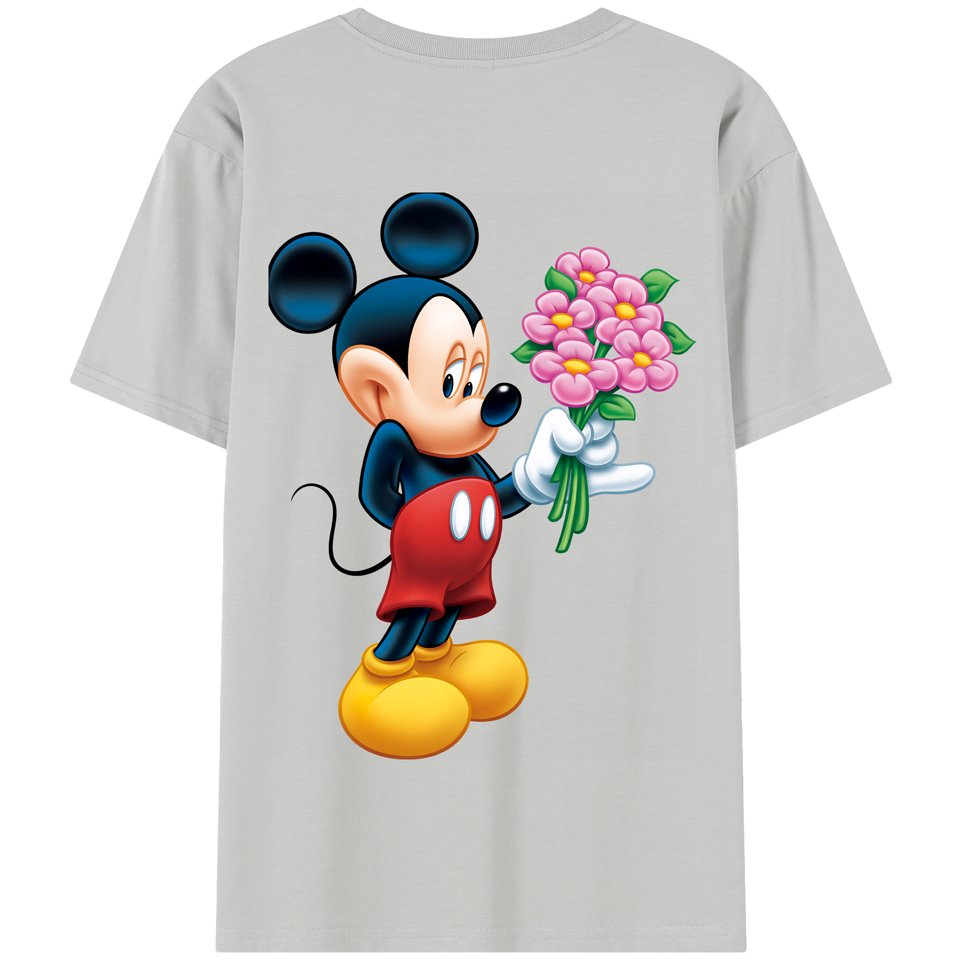（画像用） ミッキーマウス Mickey Mouse 綿100％半袖Tシャツ（背面プリント）