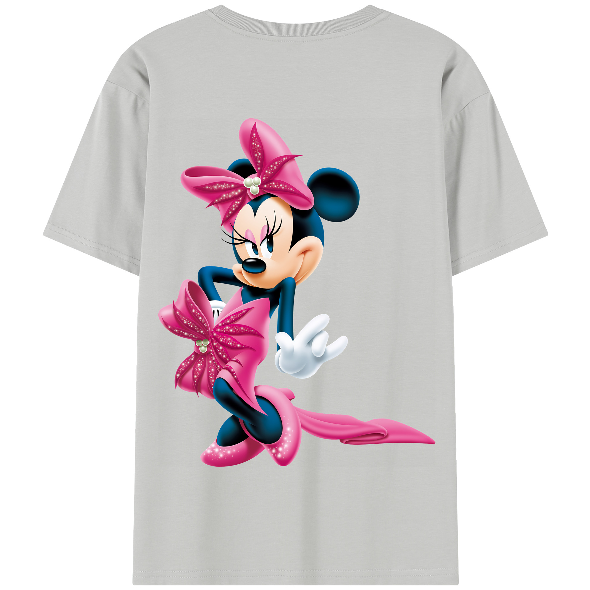 （画像用） ミッキーマウス Mickey Mouse 綿100％半袖Tシャツ（背面プリント）