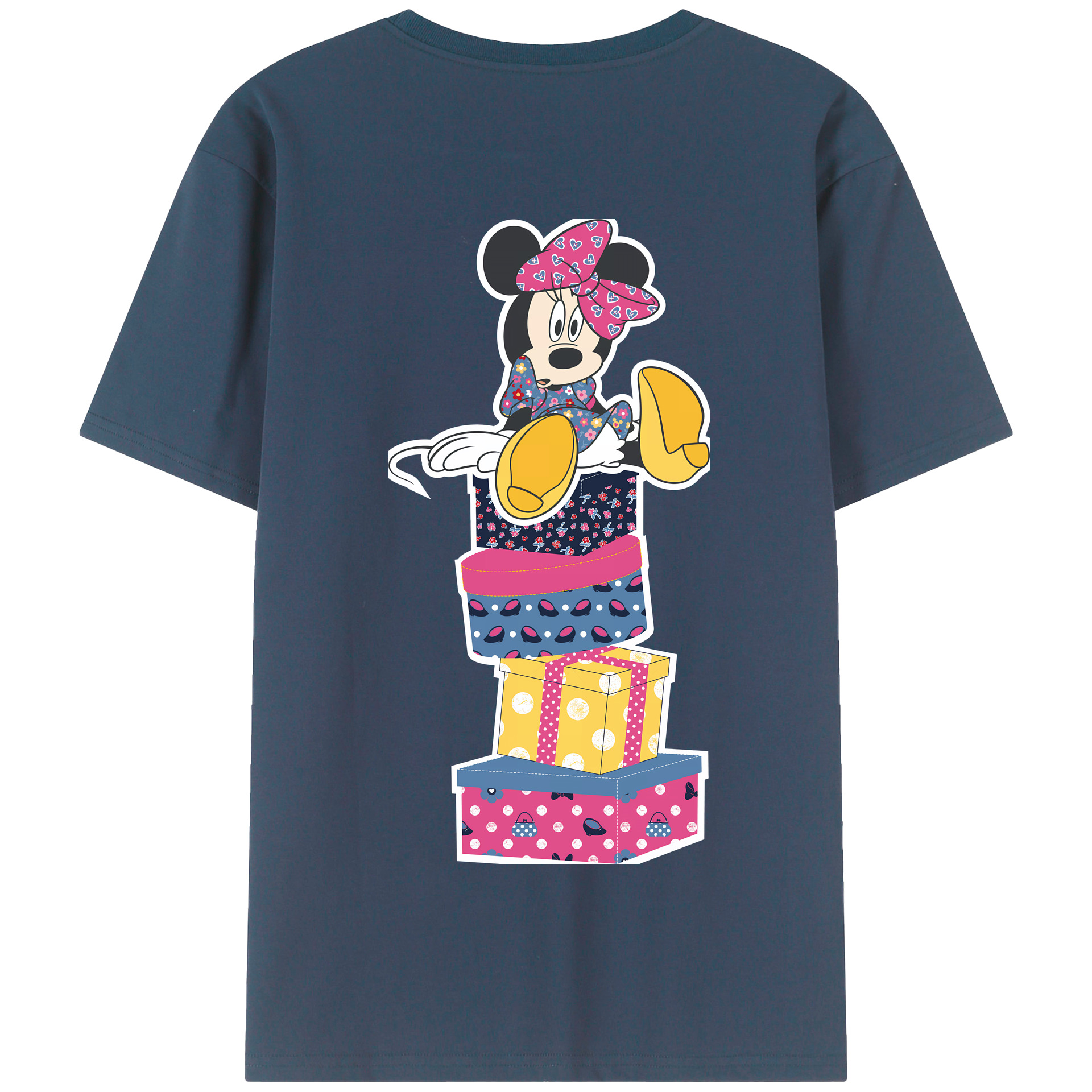（画像用） ミッキーマウス Mickey Mouse 綿100％半袖Tシャツ（背面プリント）