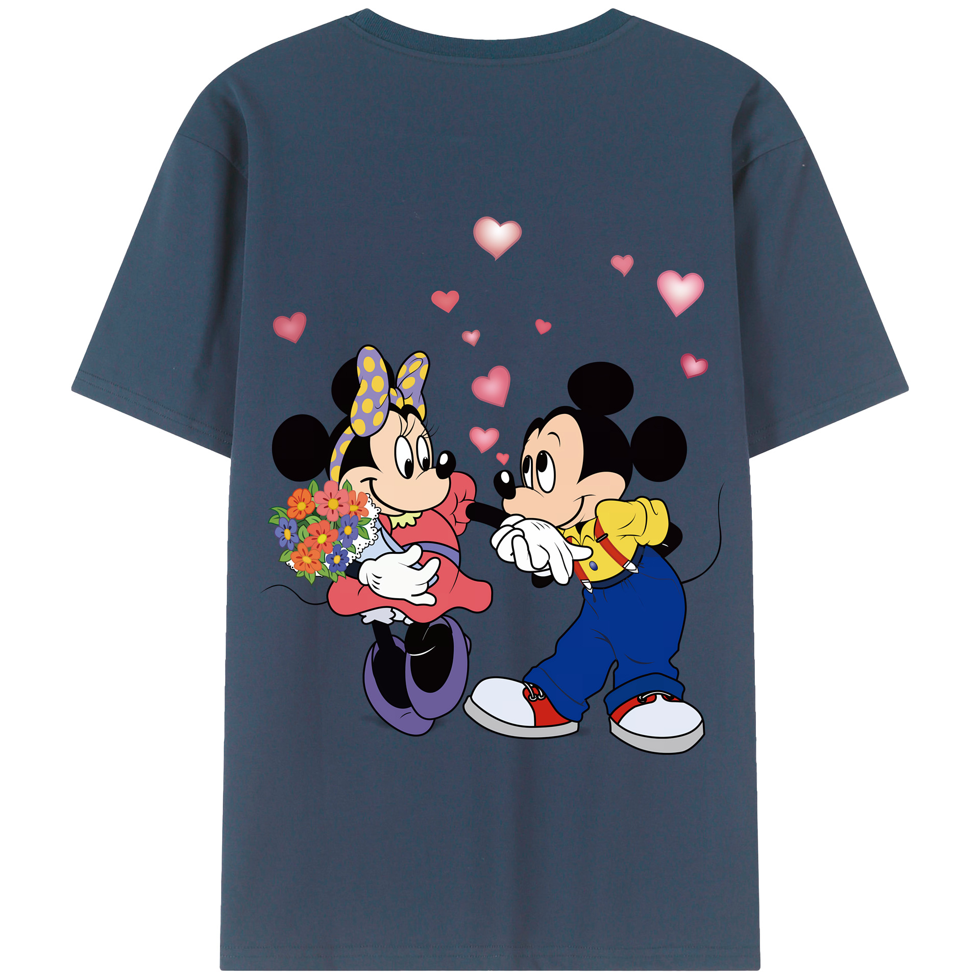 （画像用） ミッキーマウス Mickey Mouse 綿100％半袖Tシャツ（背面プリント）