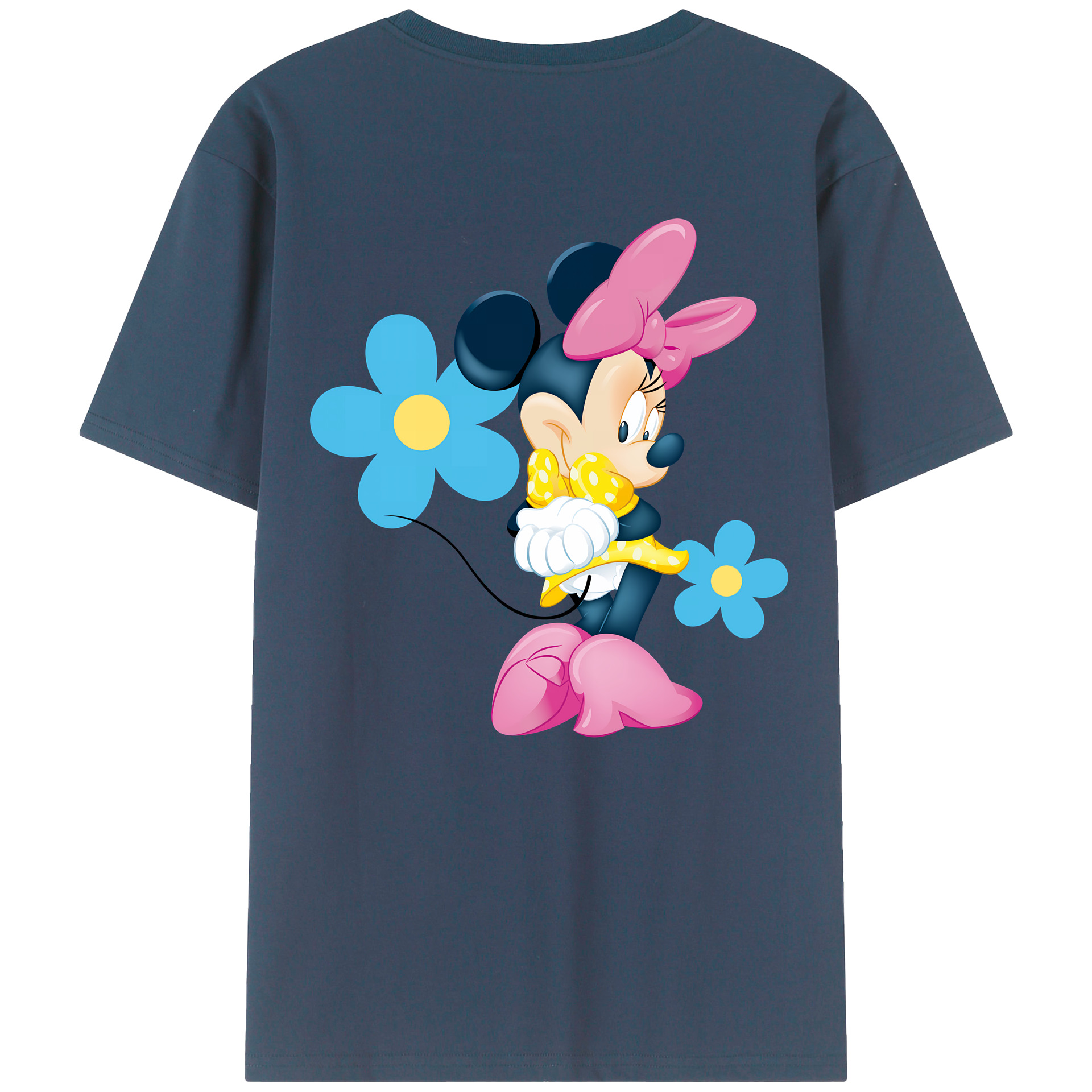 （画像用） ミッキーマウス Mickey Mouse 綿100％半袖Tシャツ（背面プリント）