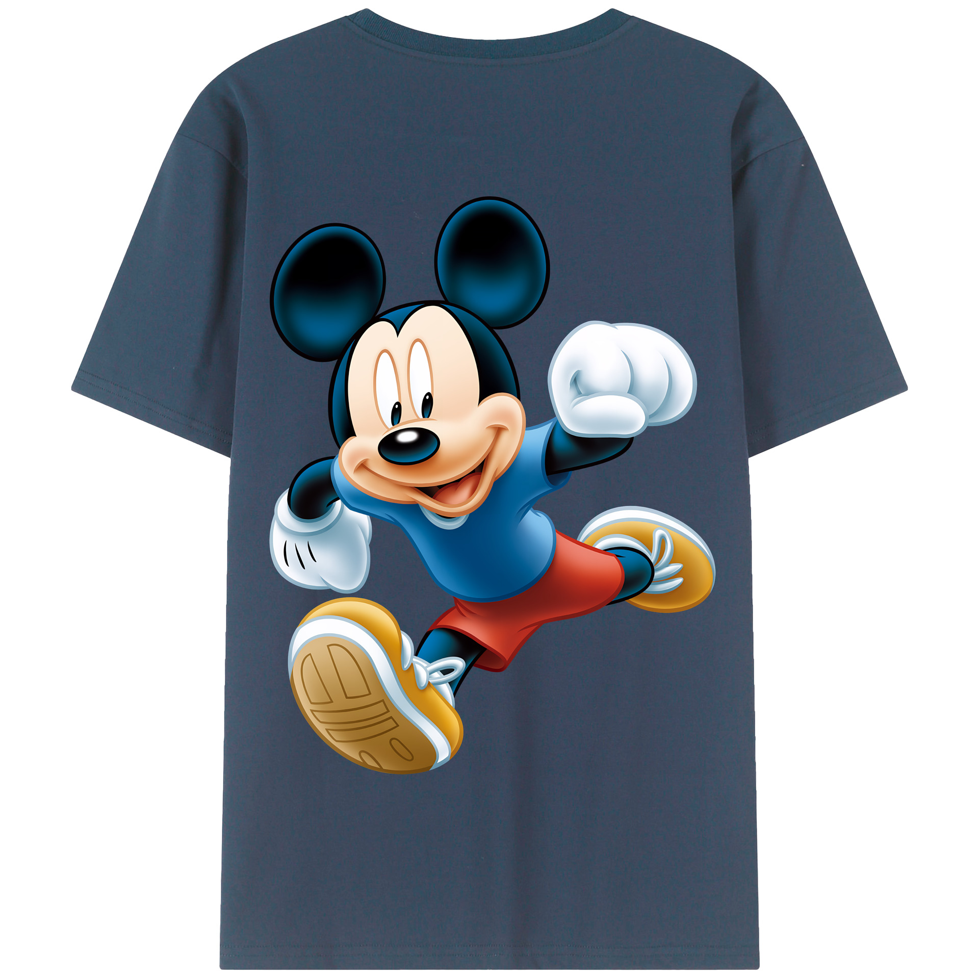 （画像用） ミッキーマウス Mickey Mouse 綿100％半袖Tシャツ（背面プリント）
