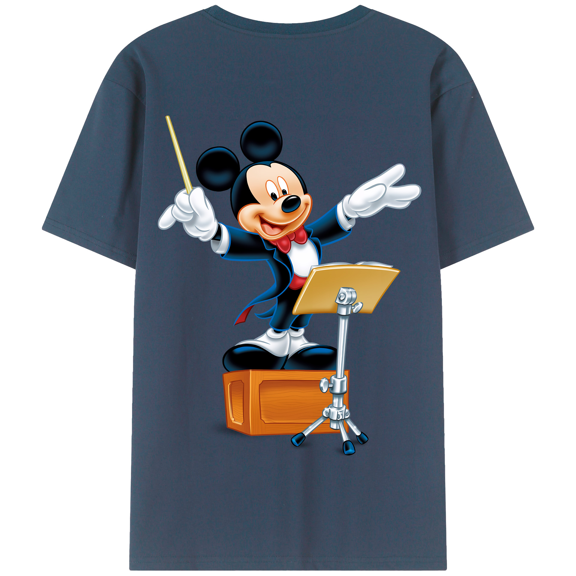 （画像用） ミッキーマウス Mickey Mouse 綿100％半袖Tシャツ（背面プリント）