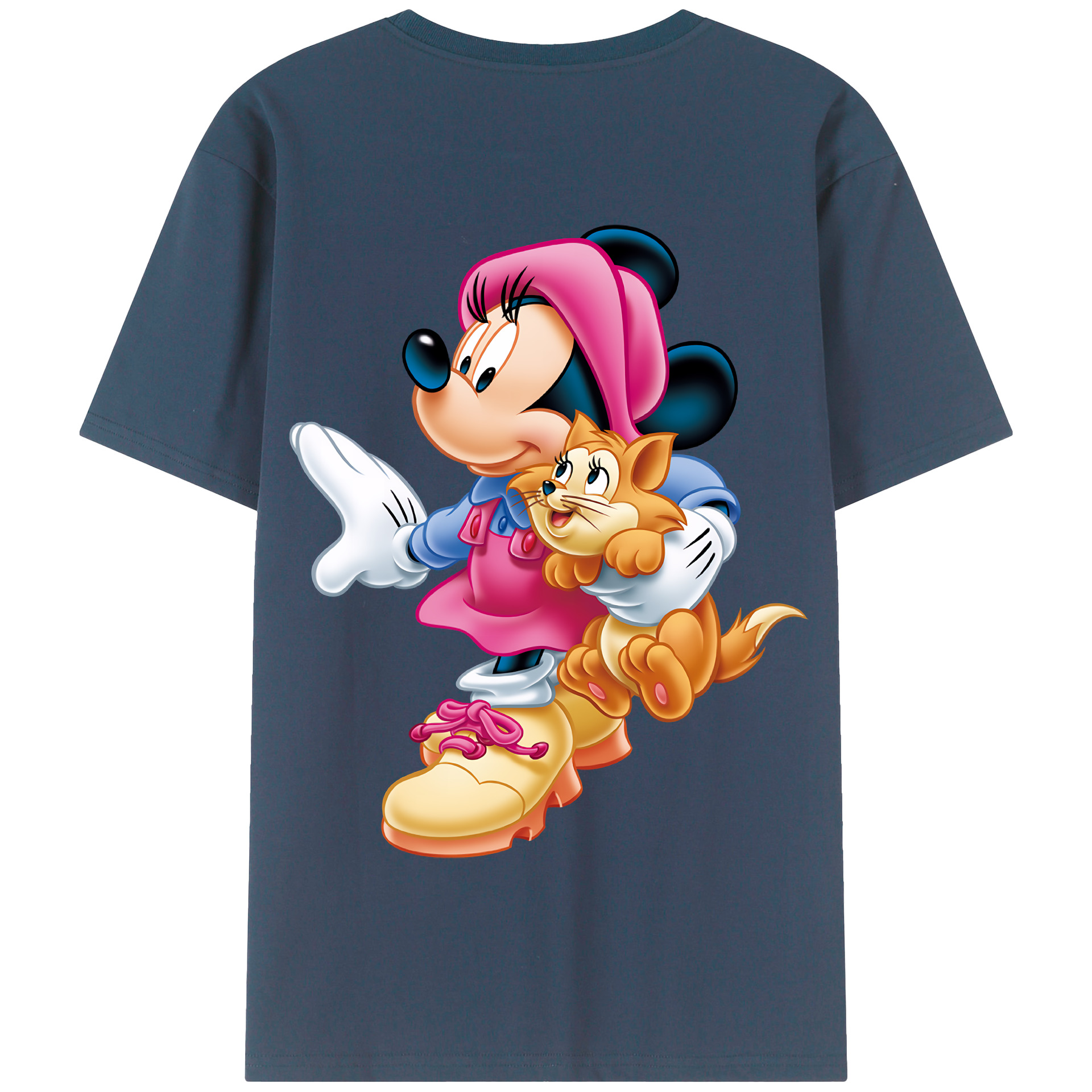 （画像用） ミッキーマウス Mickey Mouse 綿100％半袖Tシャツ（背面プリント）